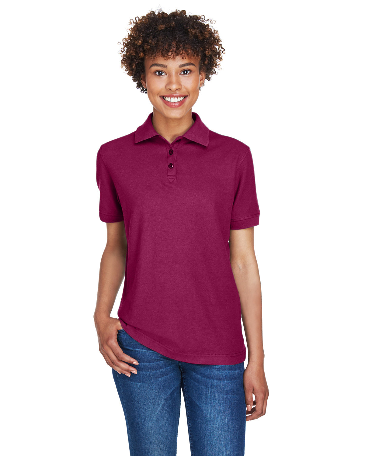 3 Pack Of UltraClub 8541 Ladies Easy Care TShirt Feminine Fit Whisper Pique Polo - Picture 23 of 24