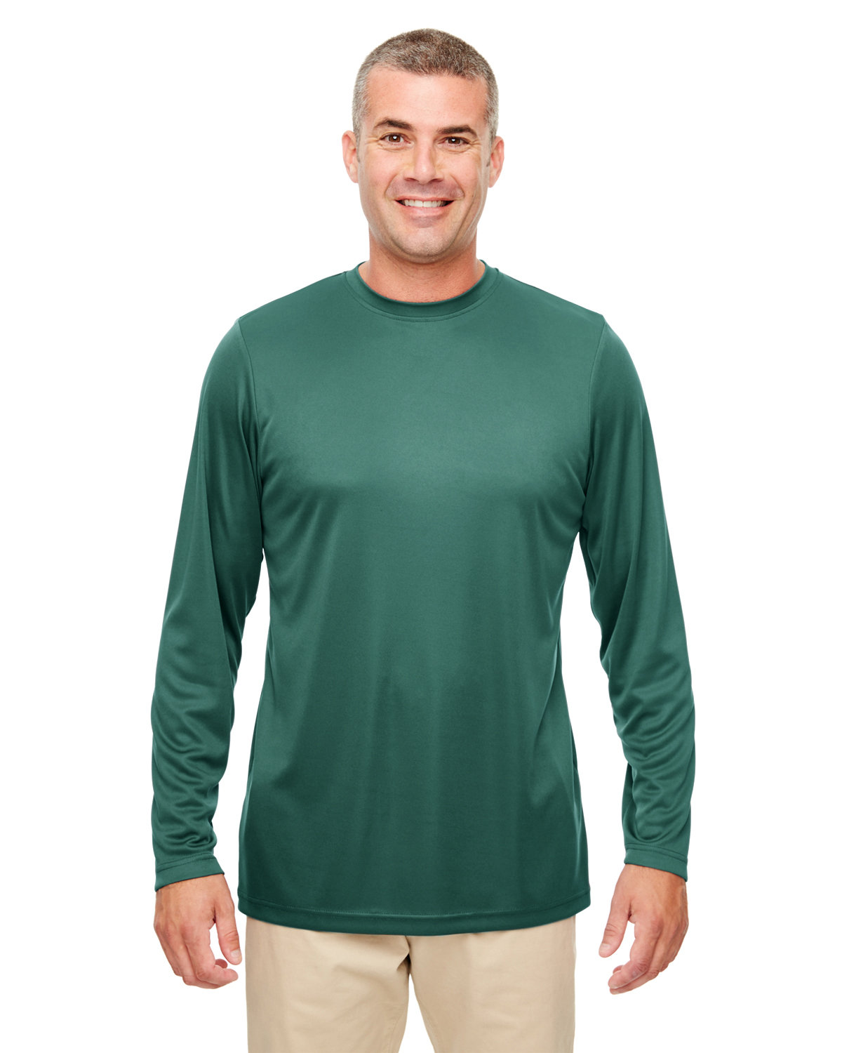 3 Pack Of UltraClub 8622 Mens Cool & Dry Performance Long Sleeve Top T-Shirt - Picture 7 of 13
