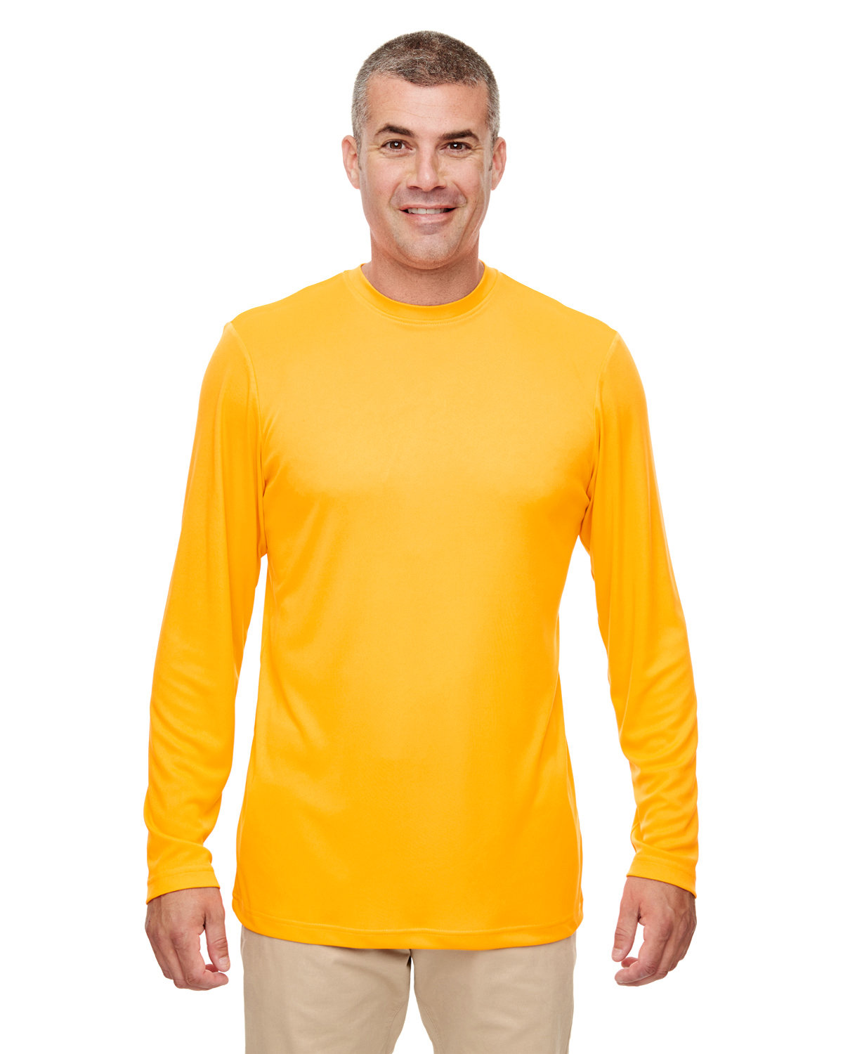 3 Pack Of UltraClub 8622 Mens Cool & Dry Performance Long Sleeve Top T-Shirt - Picture 8 of 13