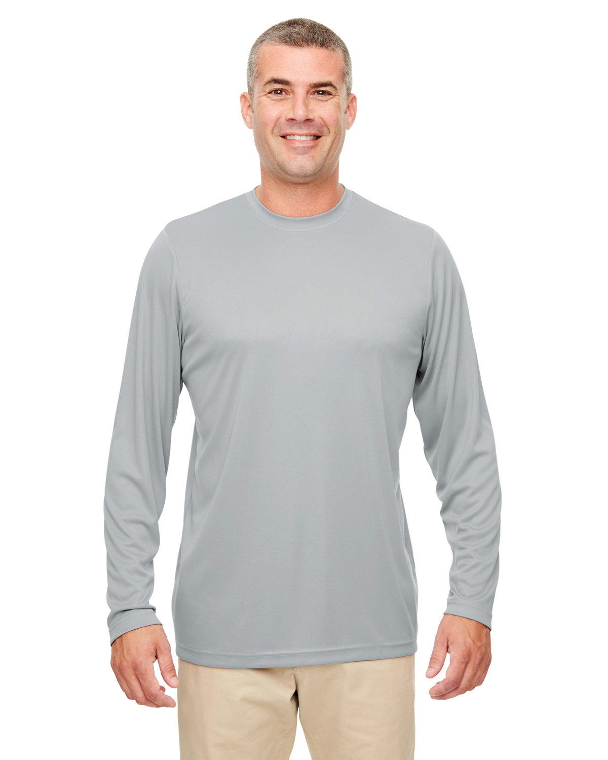 3 Pack Of UltraClub 8622 Mens Cool & Dry Performance Long Sleeve Top T-Shirt - Picture 9 of 13
