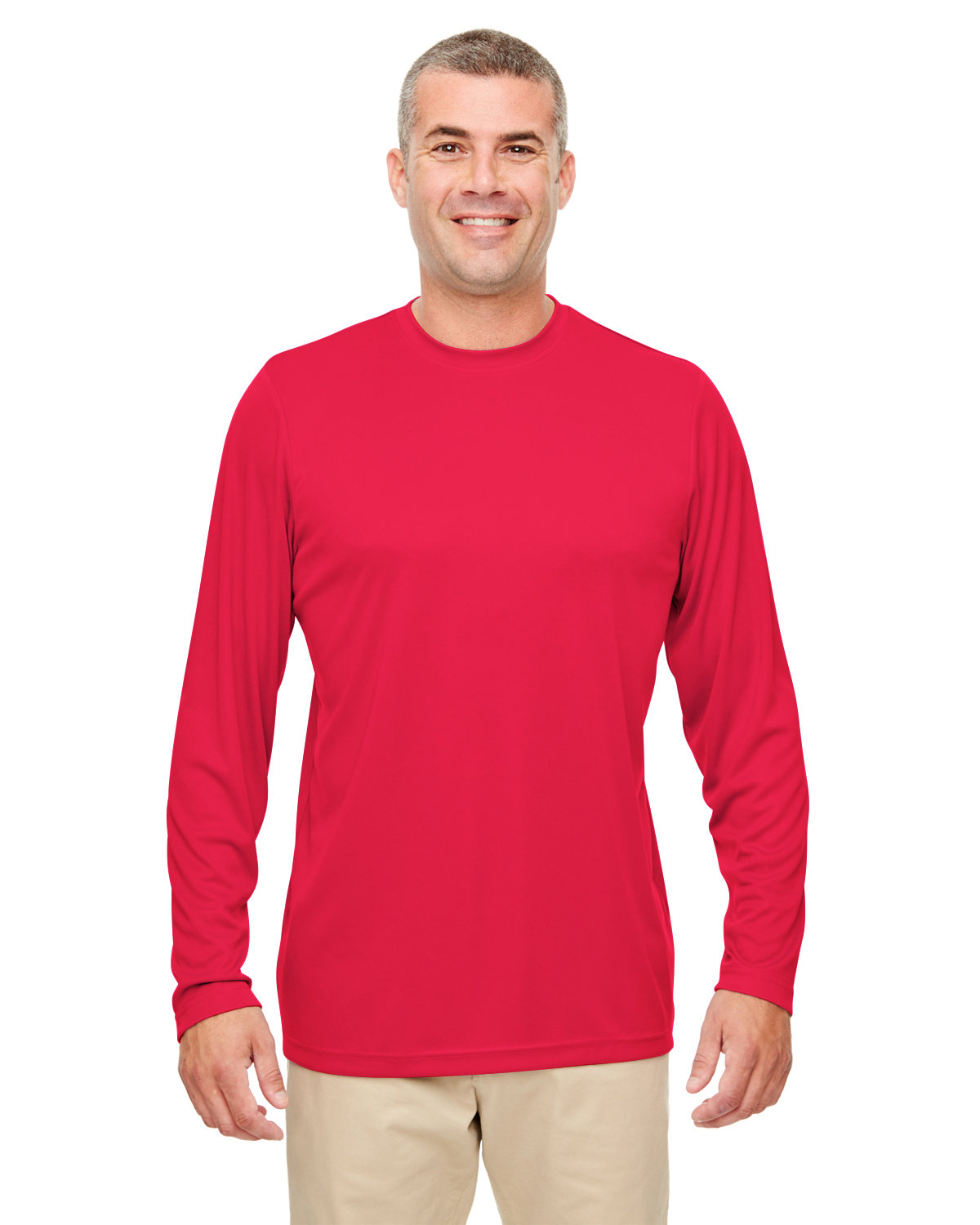 3 Pack Of UltraClub 8622 Mens Cool & Dry Performance Long Sleeve Top T-Shirt - Picture 11 of 13