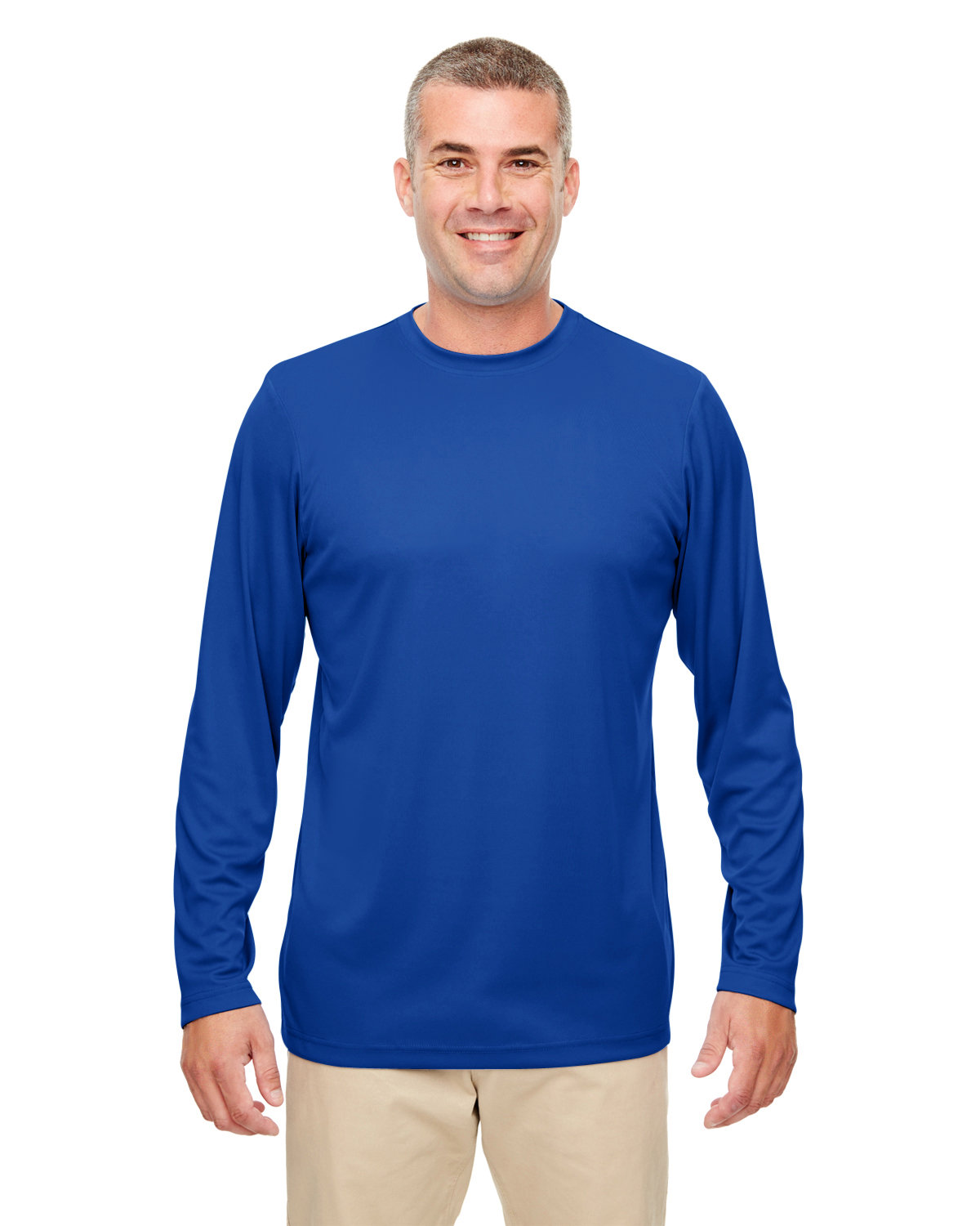 3 Pack Of UltraClub 8622 Mens Cool & Dry Performance Long Sleeve Top T-Shirt - Picture 12 of 13