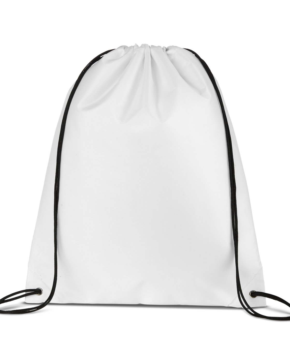 Liberty Bags 8886 Nylon Bag Value Black Cord Drawstring Backpack