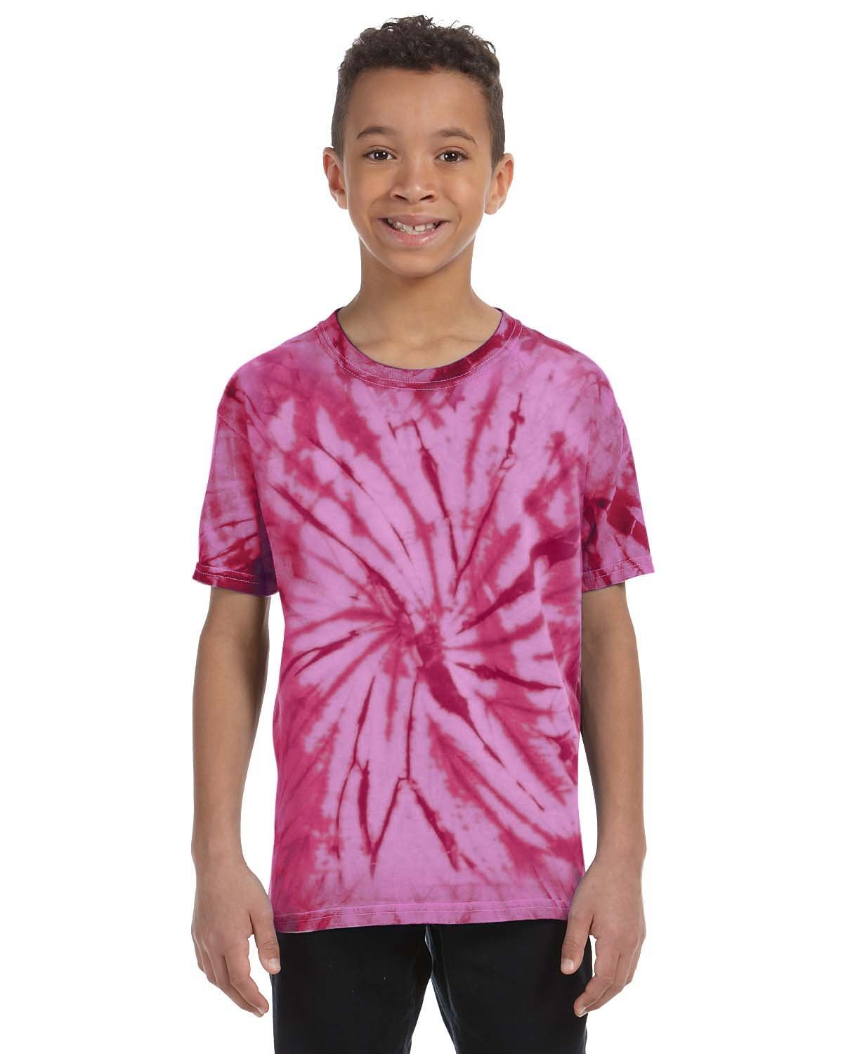 5 Pack Of Tie-Dye CD101Y Youth Tee 100% Cotton T Shirt Spider Stylish T-Shirt - Picture 15 of 20