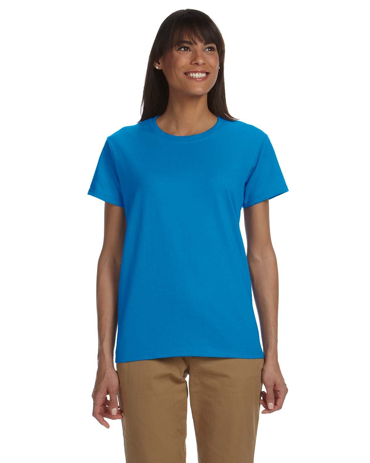 Gildan G200L Ladies Ultra Cotton Classic Fit T Shirt Blank Tee Stylish T-Shirt - Picture 11 of 13