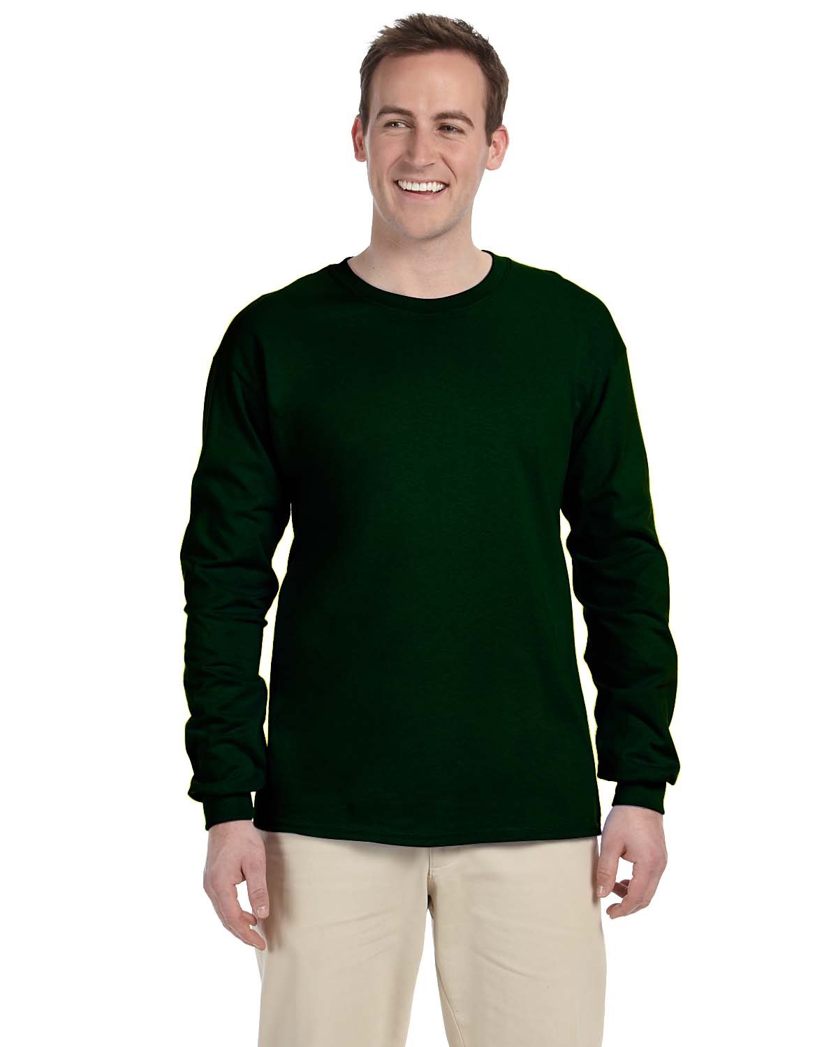 3 Pack Of Gildan G240 Adult Ultra Cotton Crewneck Long Sleeve Blank T-Shirt - Picture 9 of 29
