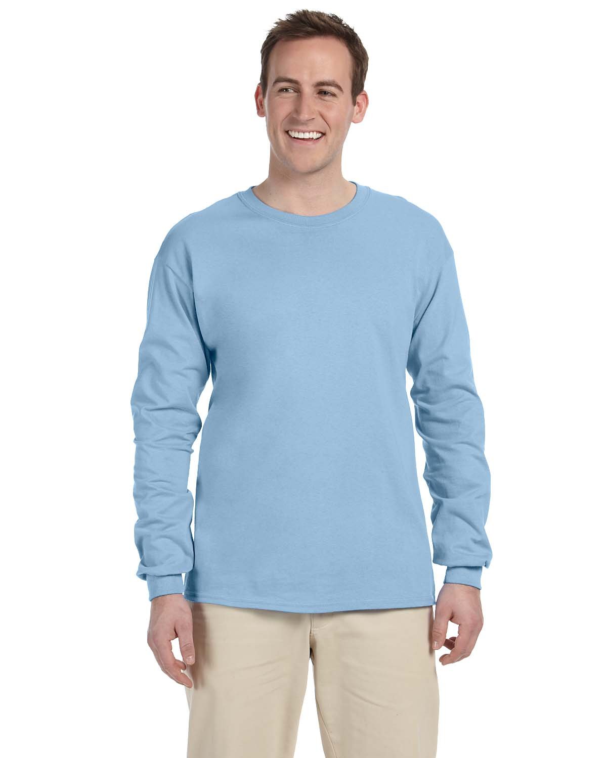 3 Pack Of Gildan G240 Adult Ultra Cotton Crewneck Long Sleeve Blank T-Shirt - Picture 13 of 29