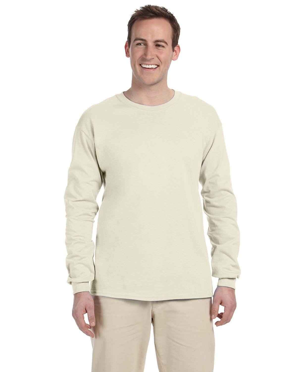 3 Pack Of Gildan G240 Adult Ultra Cotton Crewneck Long Sleeve Blank T-Shirt - Picture 17 of 29