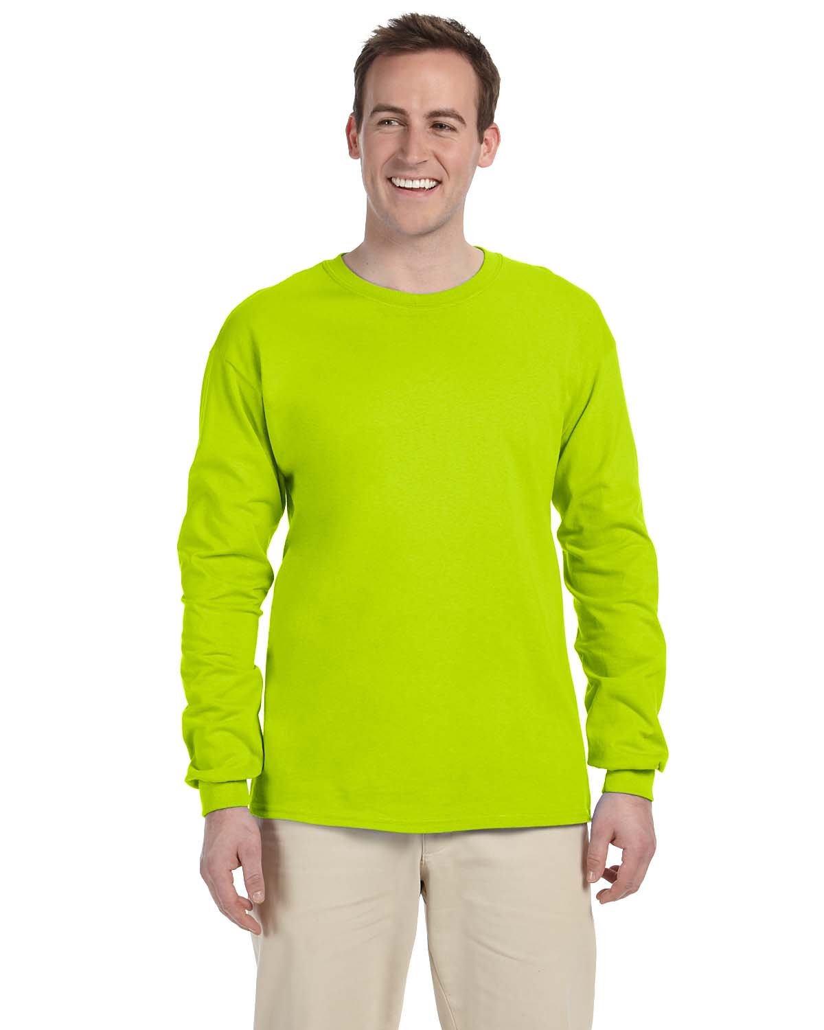 3 Pack Of Gildan G240 Adult Ultra Cotton Crewneck Long Sleeve Blank T-Shirt - Picture 24 of 29