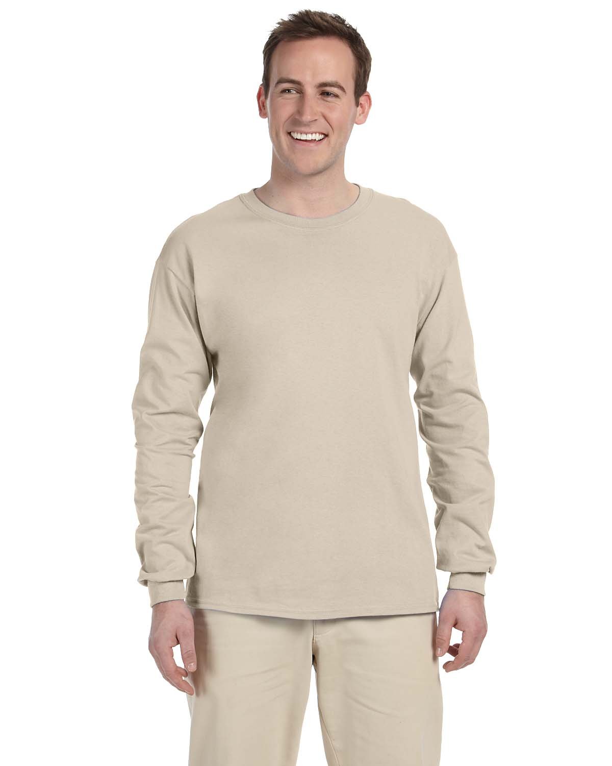 3 Pack Of Gildan G240 Adult Ultra Cotton Crewneck Long Sleeve Blank T-Shirt - Picture 25 of 29