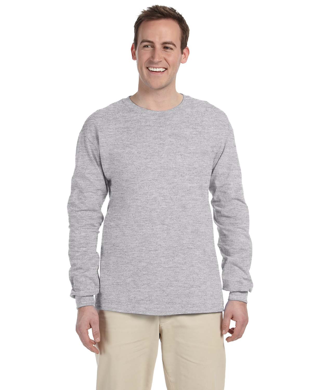 3 Pack Of Gildan G240 Adult Ultra Cotton Crewneck Long Sleeve Blank T-Shirt - Picture 27 of 29