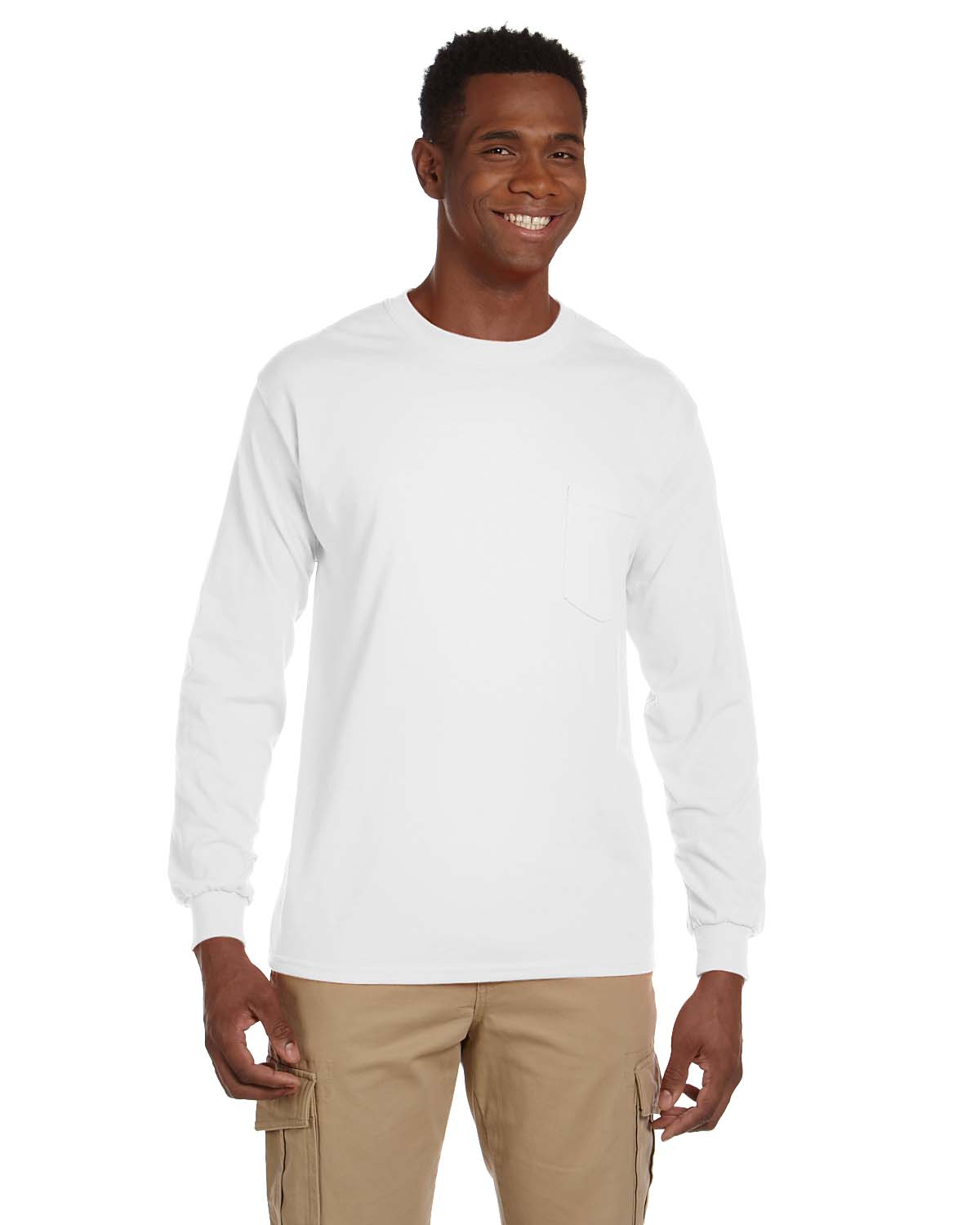 5 Pack Of Gildan G241 Adult Ultra Cotton T Shirt Long Sleeve Pocket T-Shirt - Picture 7 of 7