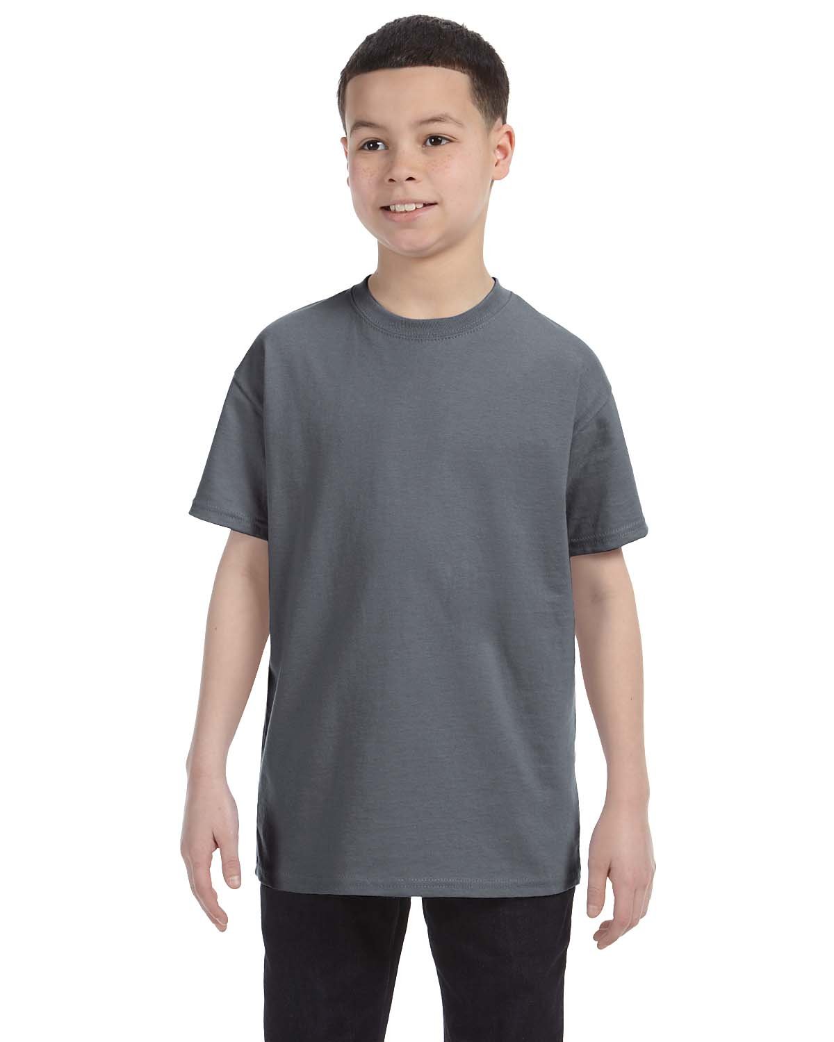Gildan G500B Youth Solid Heavy Cotton Short Sleeve Plain Blank Casual T-Shirt - Picture 7 of 51