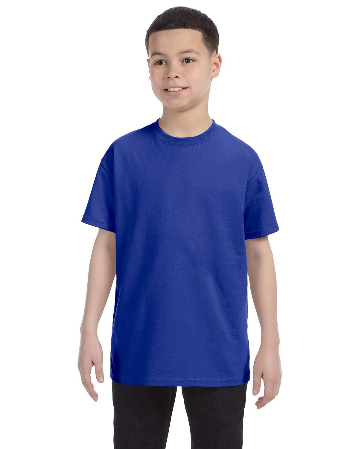 Gildan G500B Youth Solid Heavy Cotton Short Sleeve Plain Blank Casual T-Shirt - Picture 8 of 51
