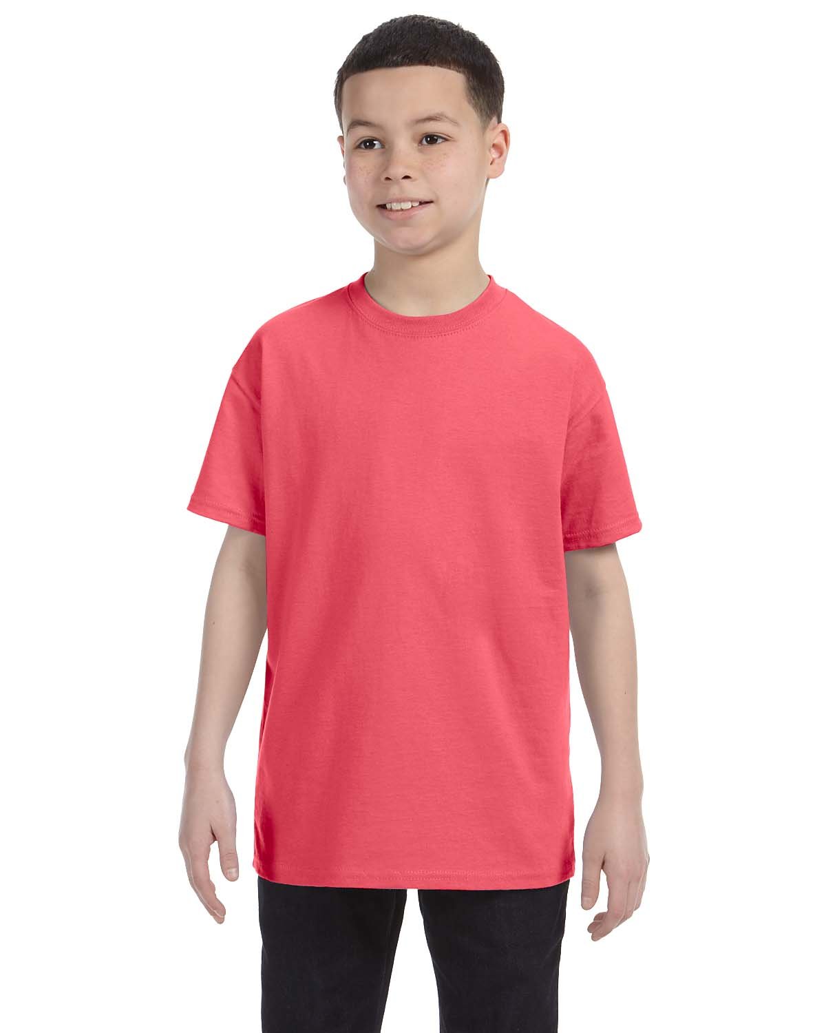 Gildan G500B Youth Solid Heavy Cotton Short Sleeve Plain Blank Casual T-Shirt - Picture 9 of 51