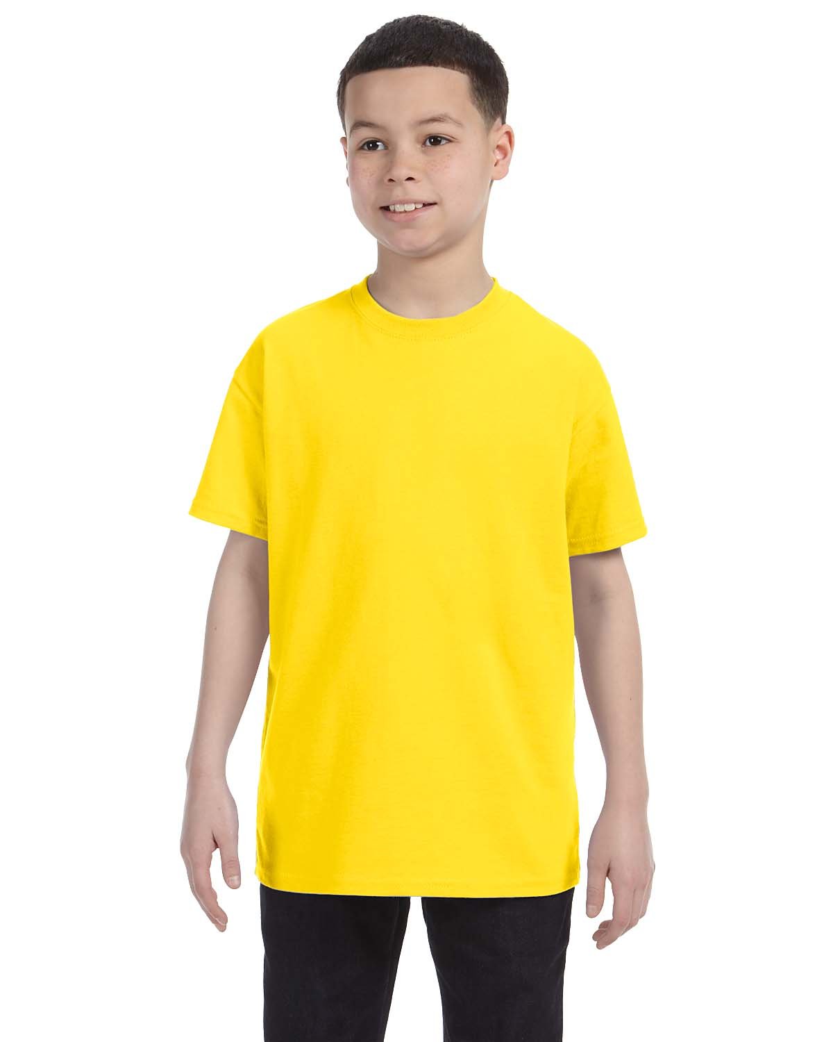 Gildan G500B Youth Solid Heavy Cotton Short Sleeve Plain Blank Casual T-Shirt - Picture 10 of 51