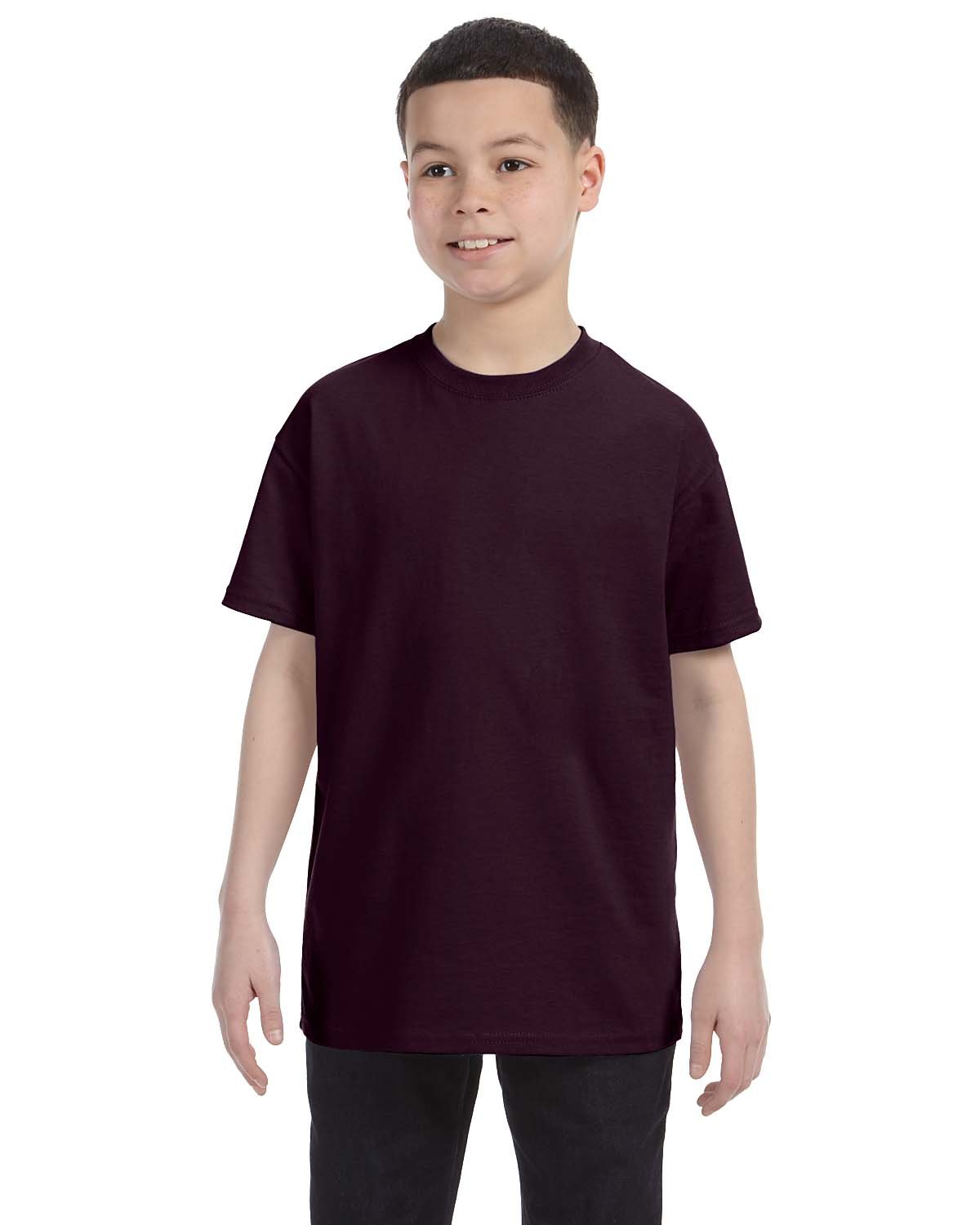 Gildan G500B Youth Solid Heavy Cotton Short Sleeve Plain Blank Casual T-Shirt - Picture 11 of 51
