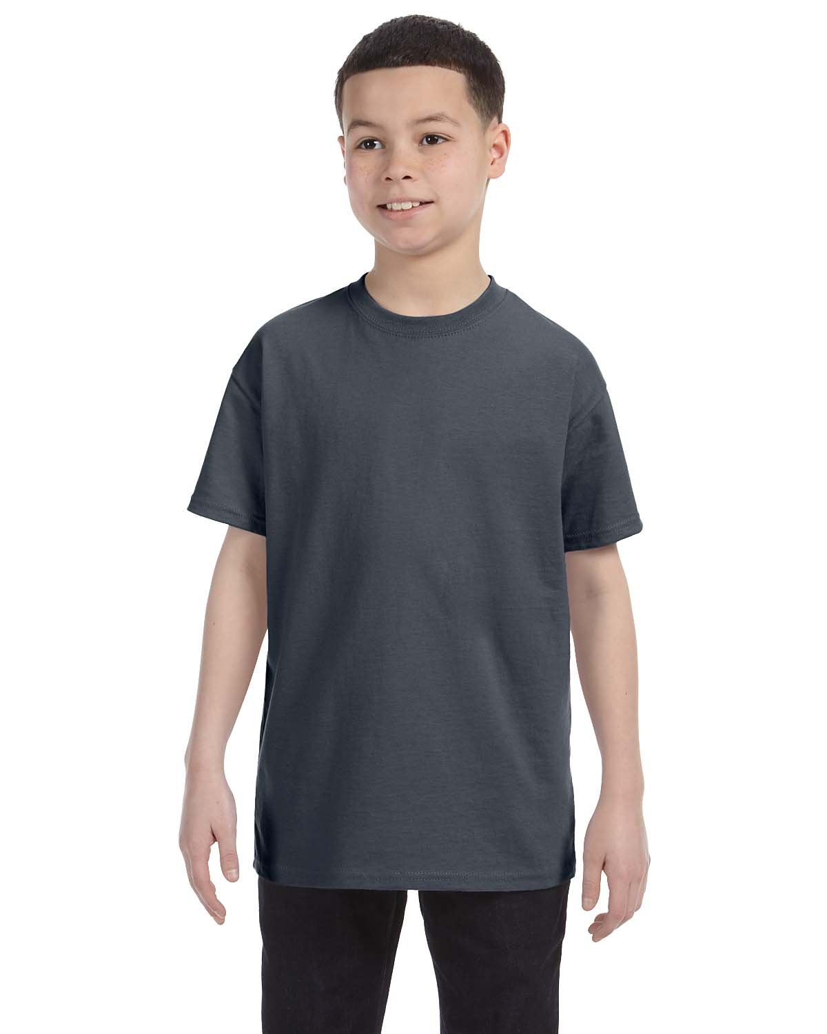 Gildan G500B Youth Solid Heavy Cotton Short Sleeve Plain Blank Casual T-Shirt - Picture 12 of 51