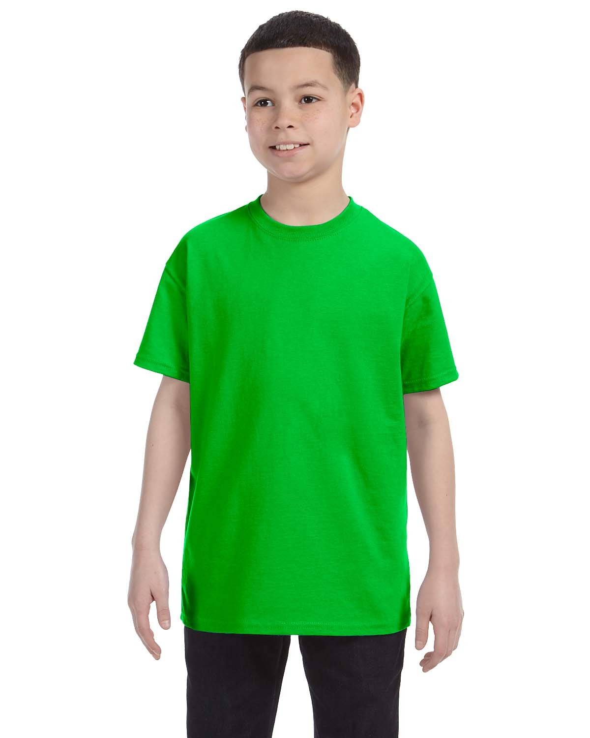 Gildan G500B Youth Solid Heavy Cotton Short Sleeve Plain Blank Casual T-Shirt - Picture 13 of 51