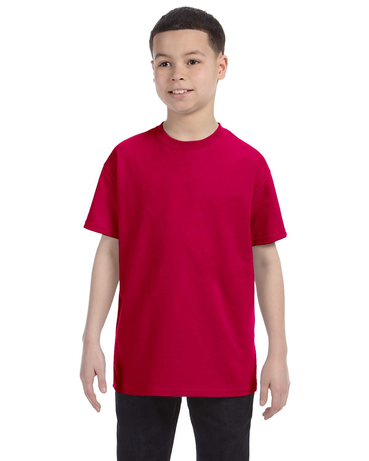 Gildan G500B Youth Solid Heavy Cotton Short Sleeve Plain Blank Casual T-Shirt - Picture 15 of 51