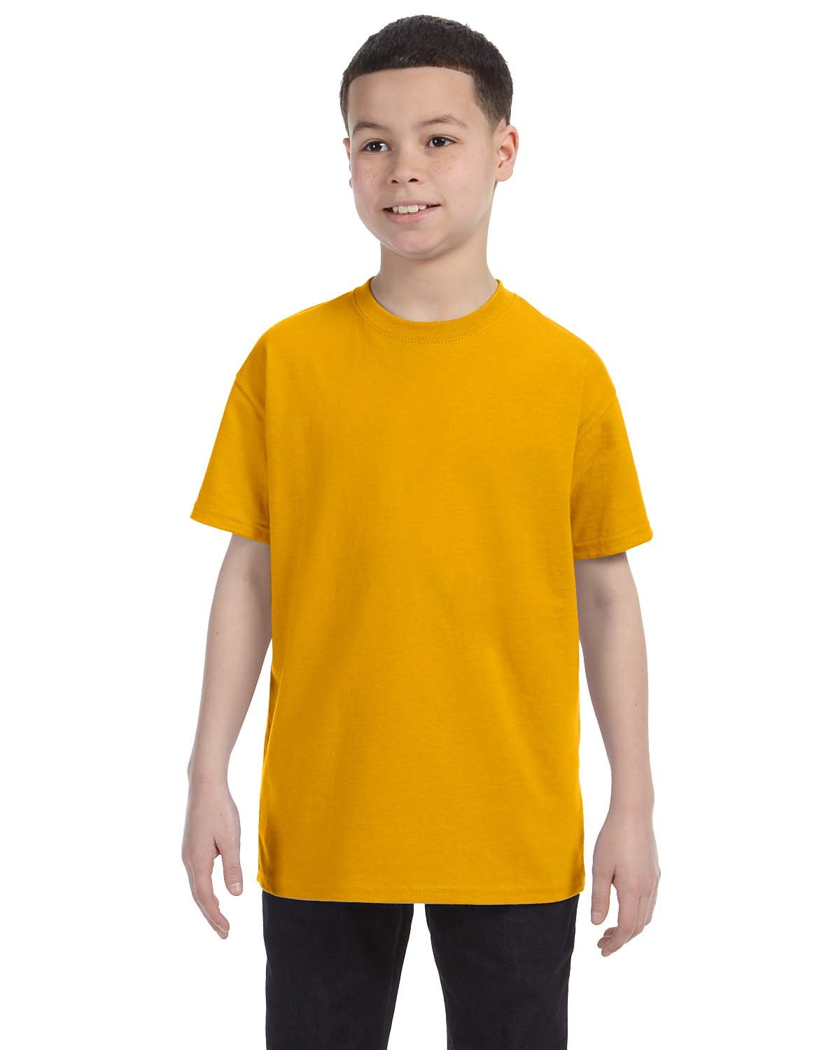 Gildan G500B Youth Solid Heavy Cotton Short Sleeve Plain Blank Casual T-Shirt - Picture 16 of 51