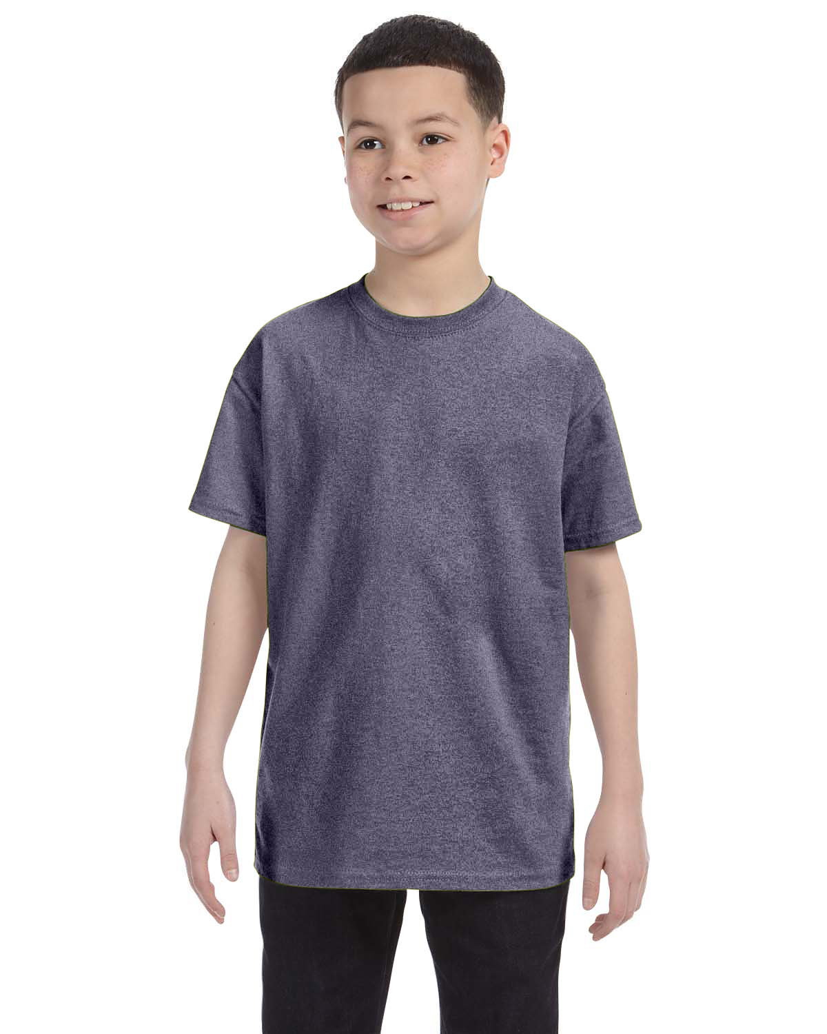 Gildan G500B Youth Solid Heavy Cotton Short Sleeve Plain Blank Casual T-Shirt - Picture 17 of 51