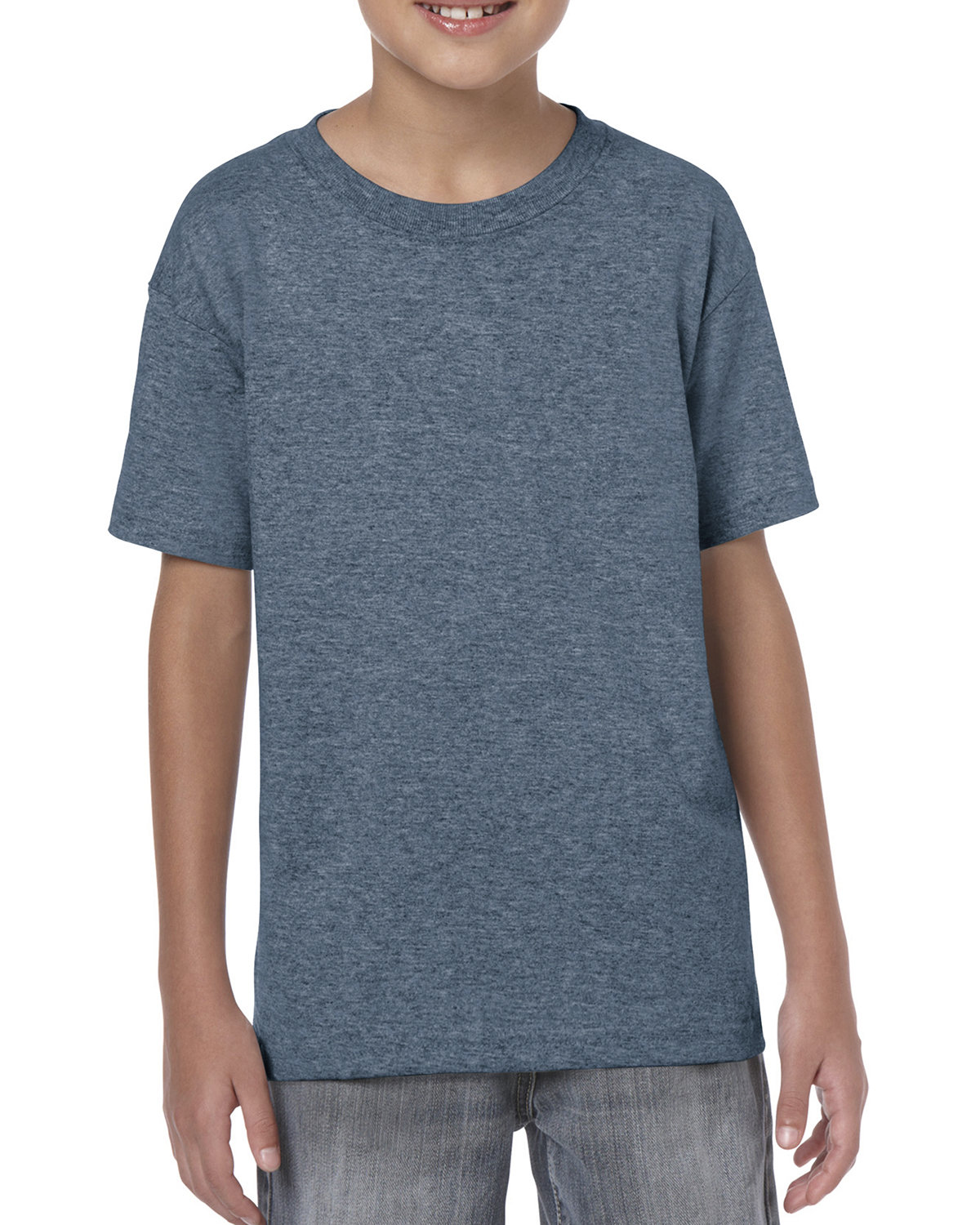 Gildan G500B Youth Solid Heavy Cotton Short Sleeve Plain Blank Casual T-Shirt - Picture 18 of 51