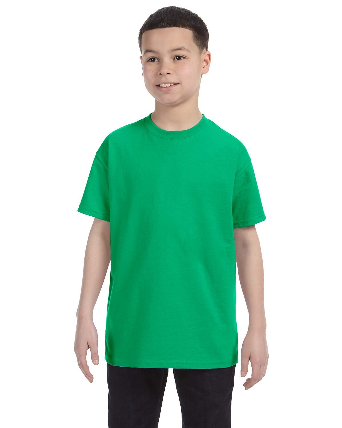 Gildan G500B Youth Solid Heavy Cotton Short Sleeve Plain Blank Casual T-Shirt - Picture 23 of 51