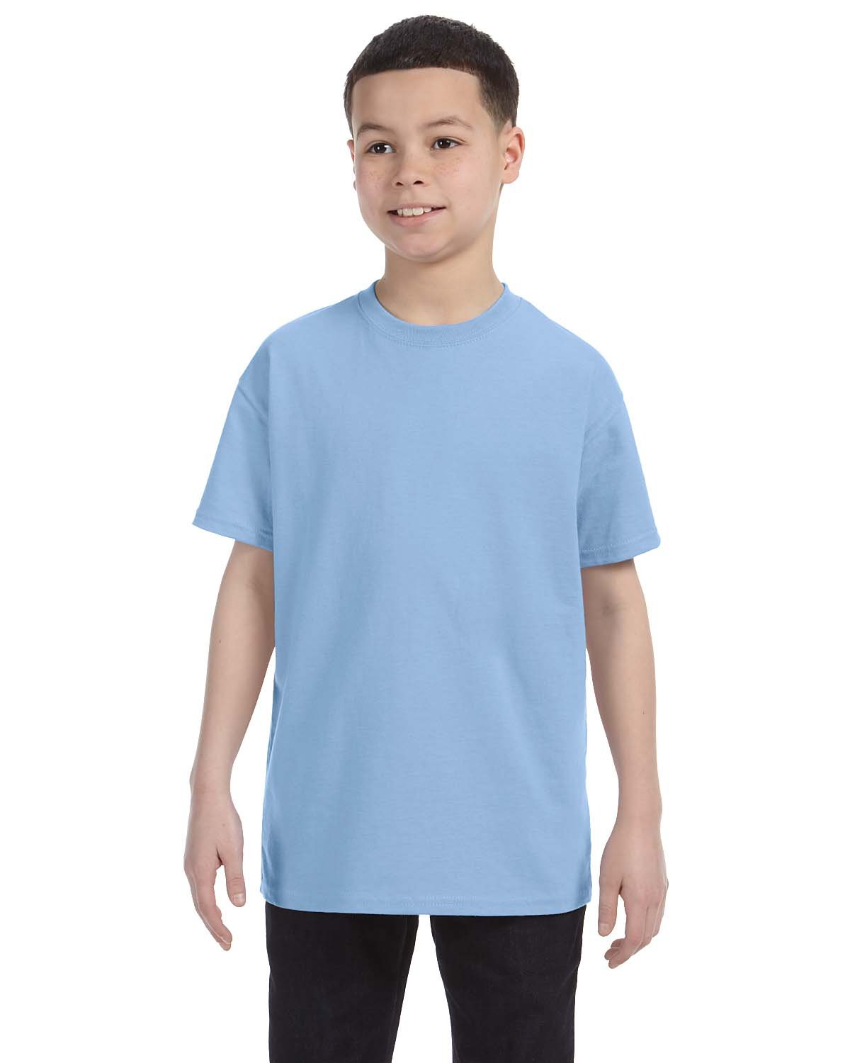 Gildan G500B Youth Solid Heavy Cotton Short Sleeve Plain Blank Casual T-Shirt - Picture 25 of 51
