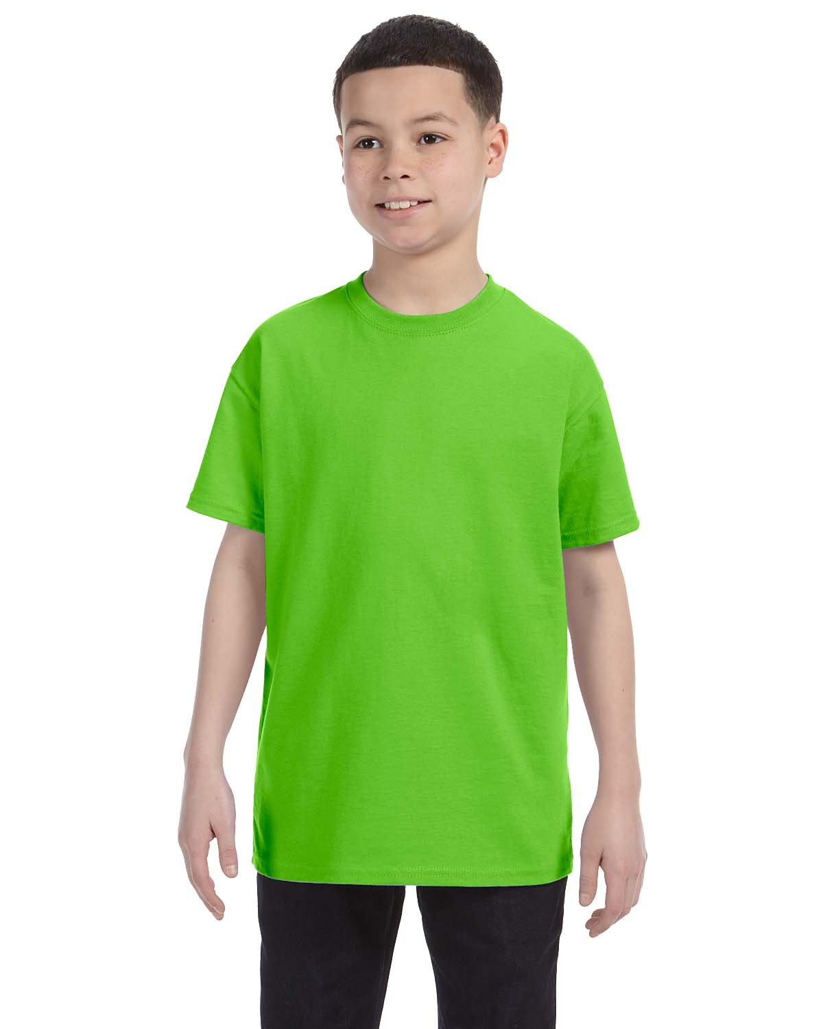Gildan G500B Youth Solid Heavy Cotton Short Sleeve Plain Blank Casual T-Shirt - Picture 27 of 51