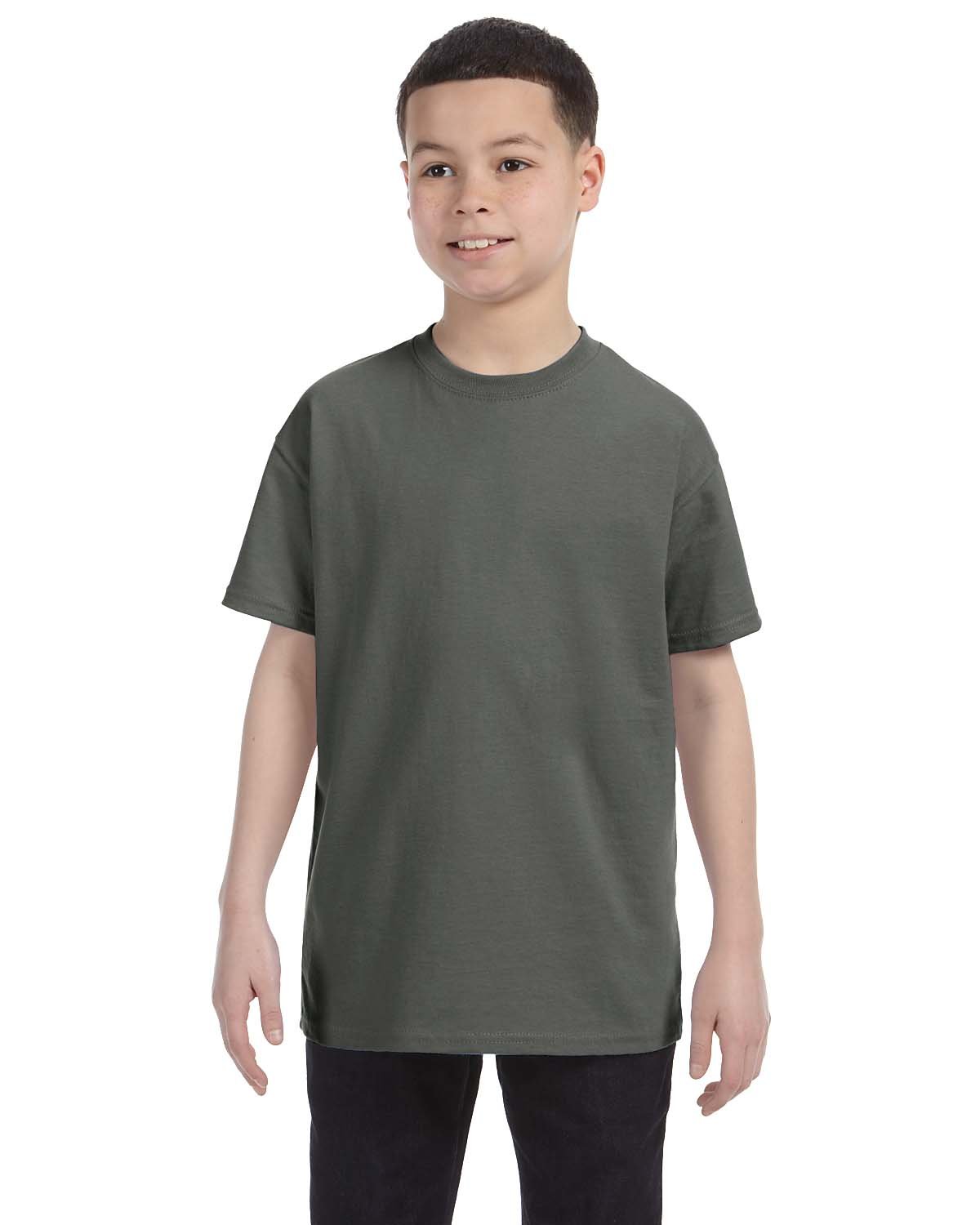 Gildan G500B Youth Solid Heavy Cotton Short Sleeve Plain Blank Casual T-Shirt - Picture 29 of 51