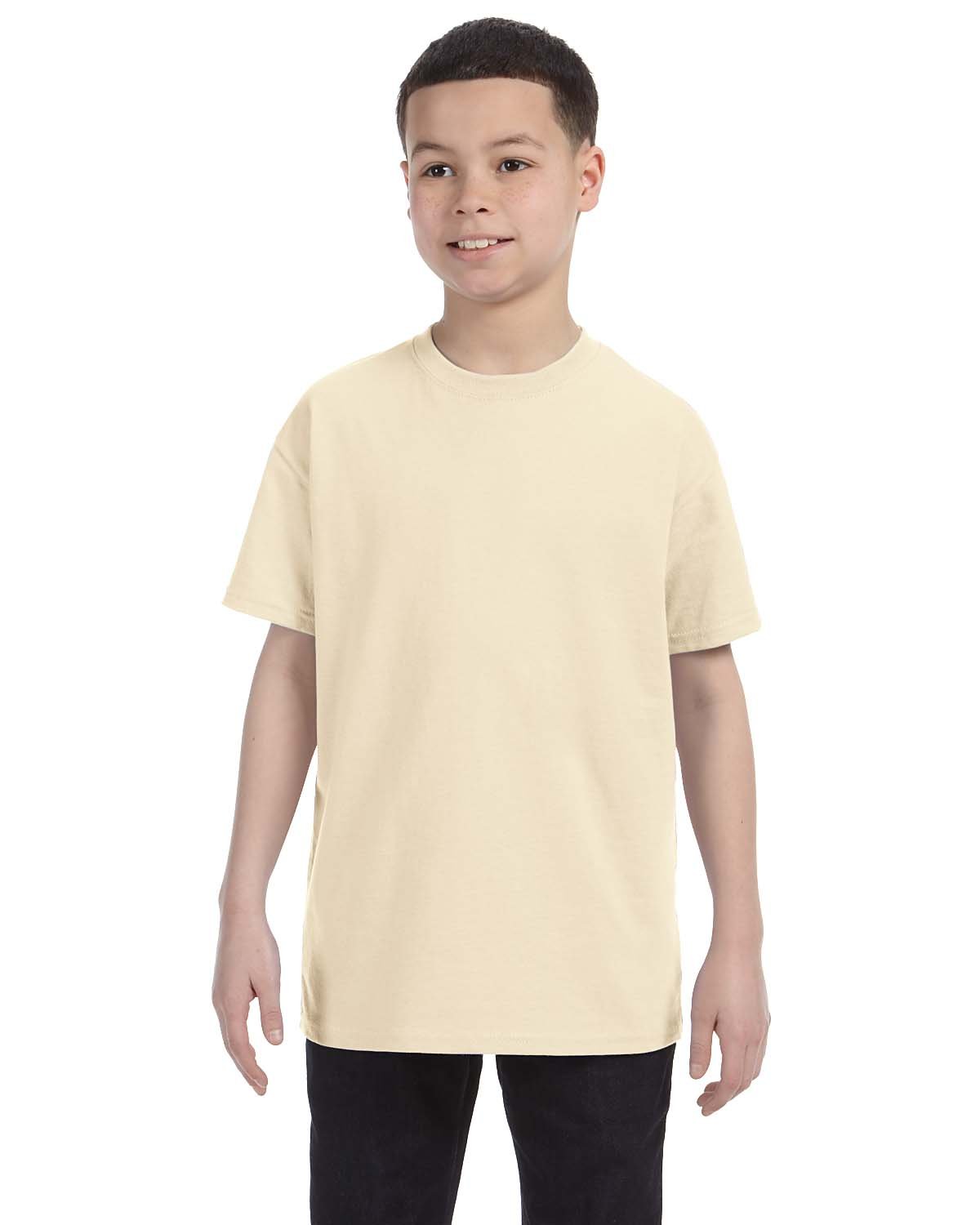 Gildan G500B Youth Solid Heavy Cotton Short Sleeve Plain Blank Casual T-Shirt - Picture 31 of 51