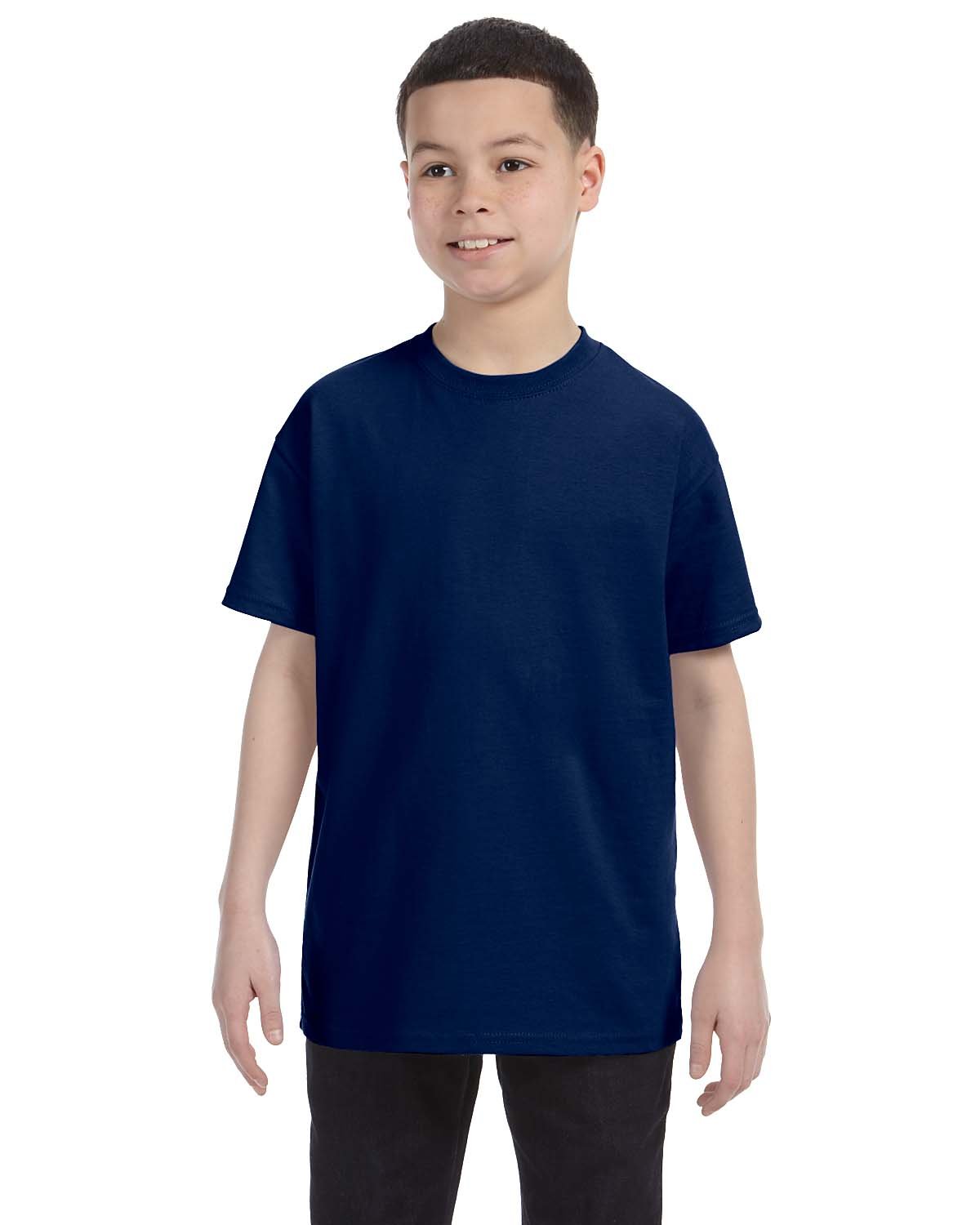 Gildan G500B Youth Solid Heavy Cotton Short Sleeve Plain Blank Casual T-Shirt - Picture 32 of 51