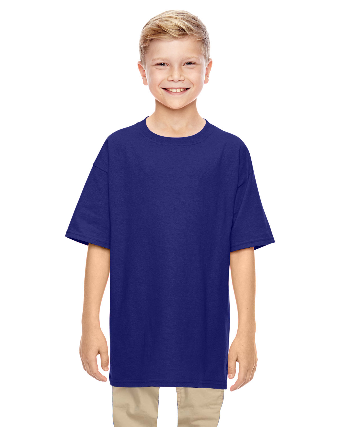 Gildan G500B Youth Solid Heavy Cotton Short Sleeve Plain Blank Casual T-Shirt - Picture 33 of 51