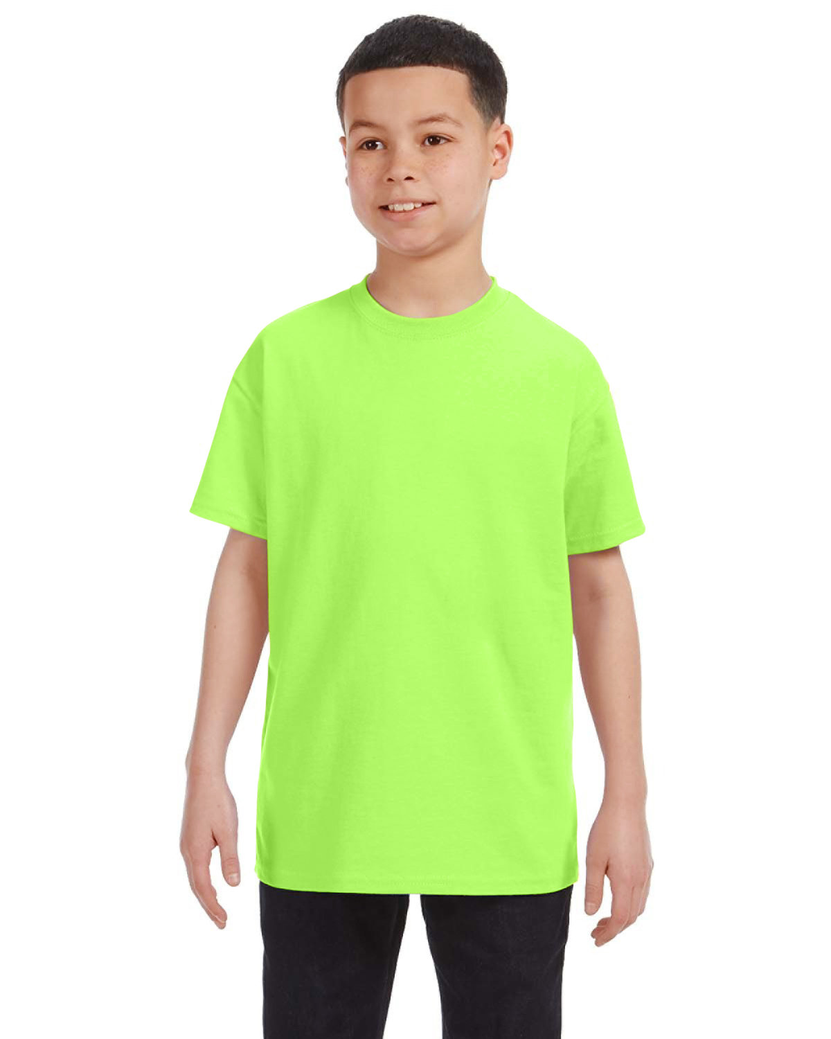 Gildan G500B Youth Solid Heavy Cotton Short Sleeve Plain Blank Casual T-Shirt - Picture 34 of 51