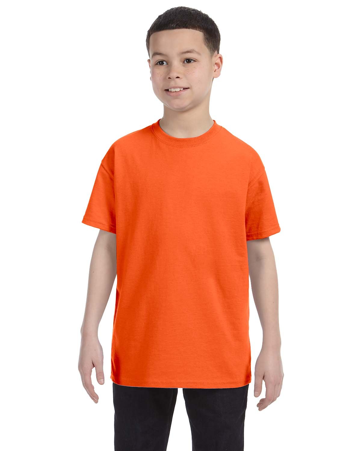 Gildan G500B Youth Solid Heavy Cotton Short Sleeve Plain Blank Casual T-Shirt - Picture 35 of 51