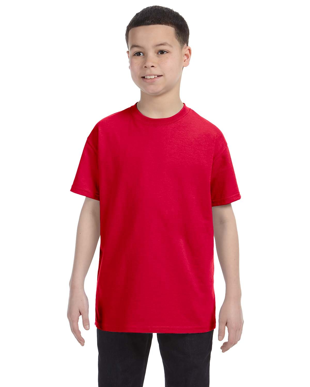 Gildan G500B Youth Solid Heavy Cotton Short Sleeve Plain Blank Casual T-Shirt - Picture 37 of 51