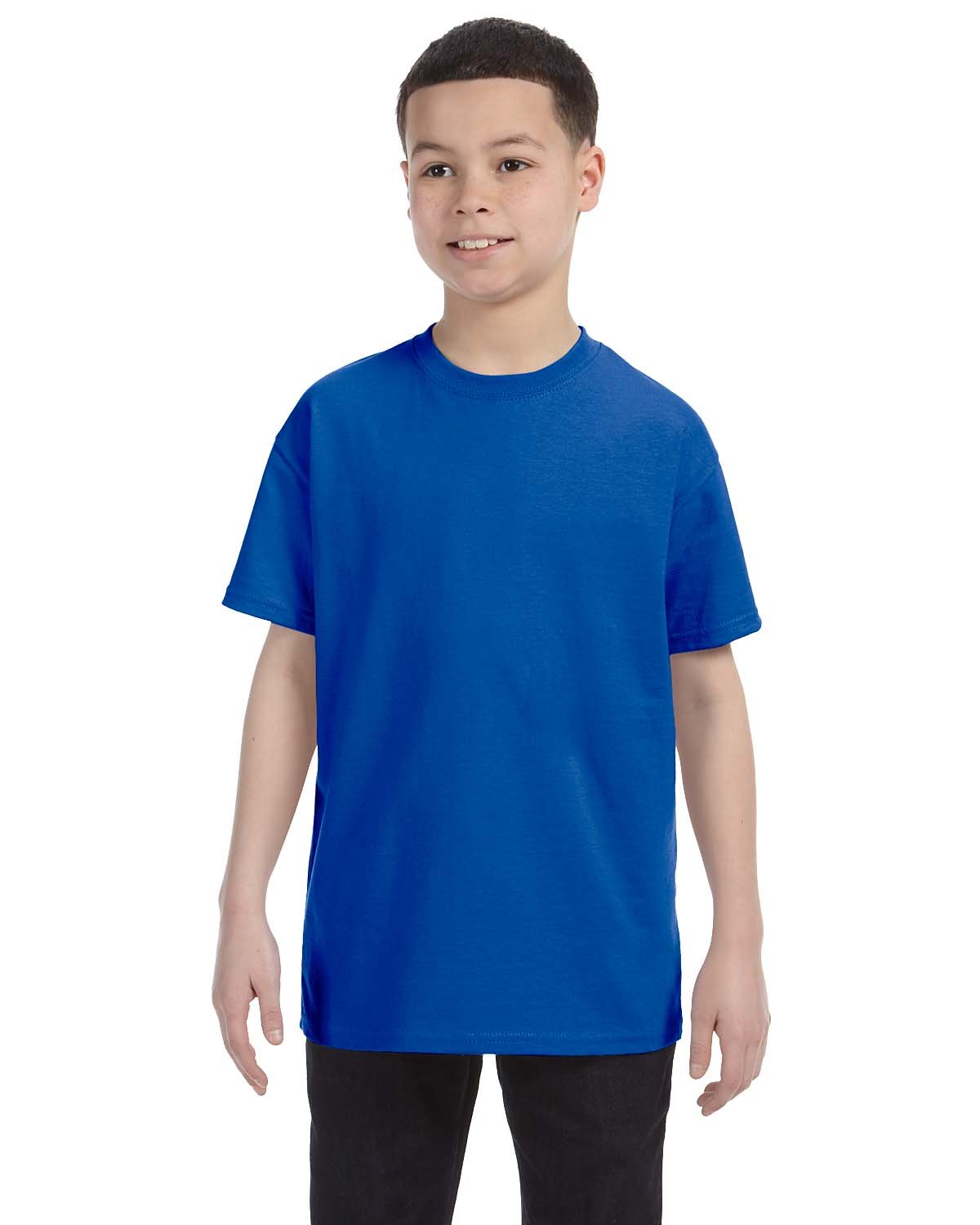 Gildan G500B Youth Solid Heavy Cotton Short Sleeve Plain Blank Casual T-Shirt - Picture 38 of 51