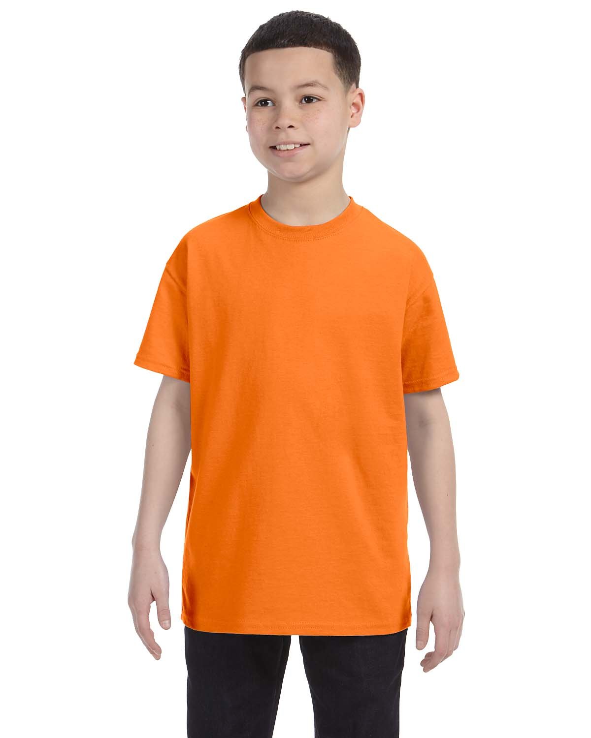 Gildan G500B Youth Solid Heavy Cotton Short Sleeve Plain Blank Casual T-Shirt - Picture 39 of 51