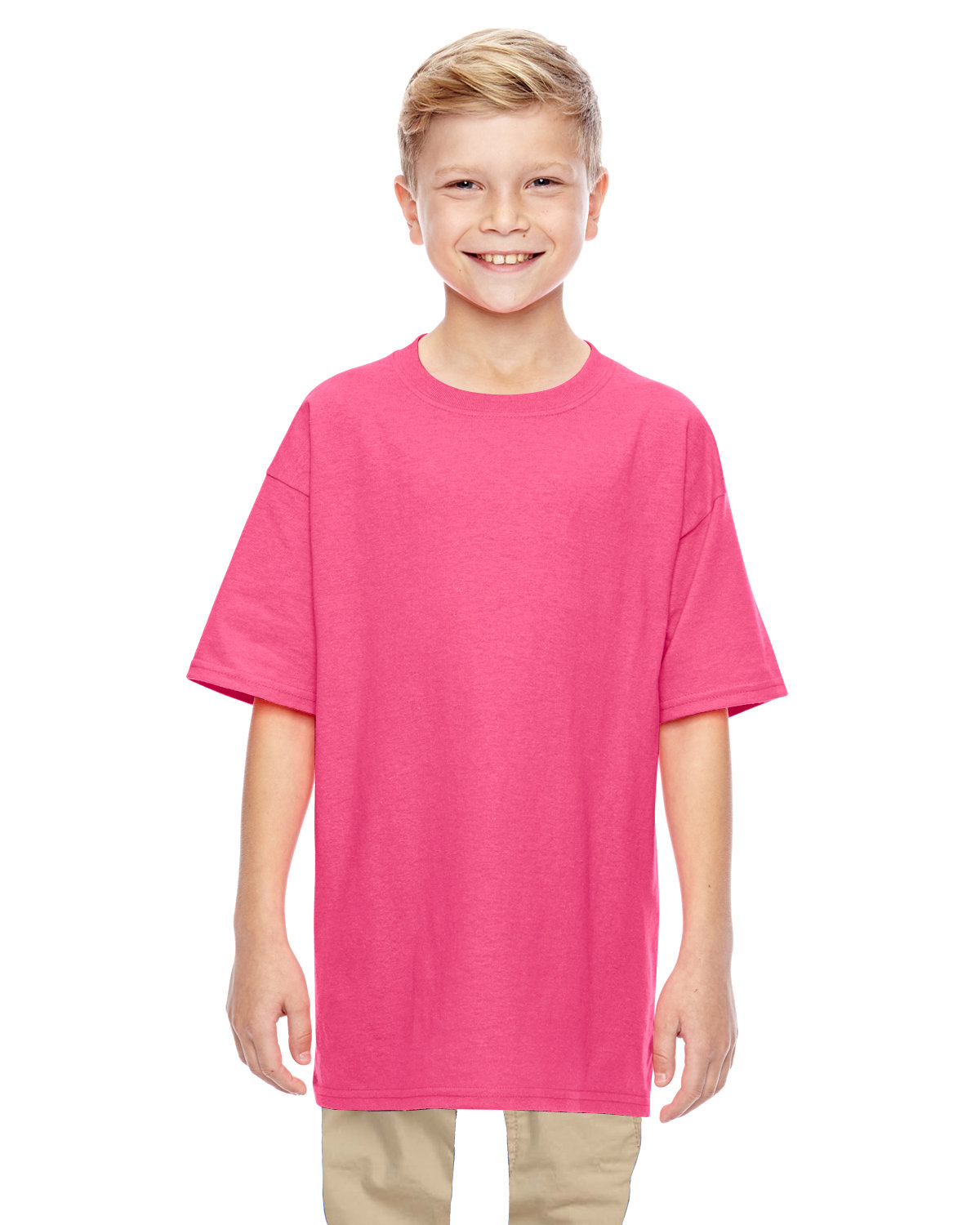 Gildan G500B Youth Solid Heavy Cotton Short Sleeve Plain Blank Casual T-Shirt - Picture 41 of 51