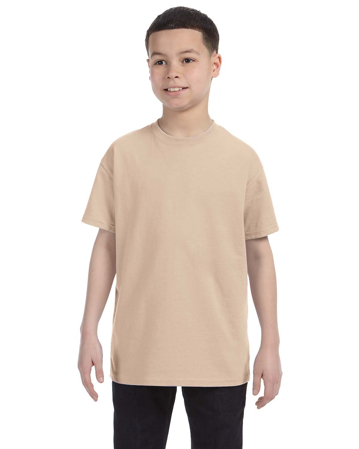 Gildan G500B Youth Solid Heavy Cotton Short Sleeve Plain Blank Casual T-Shirt - Picture 42 of 51