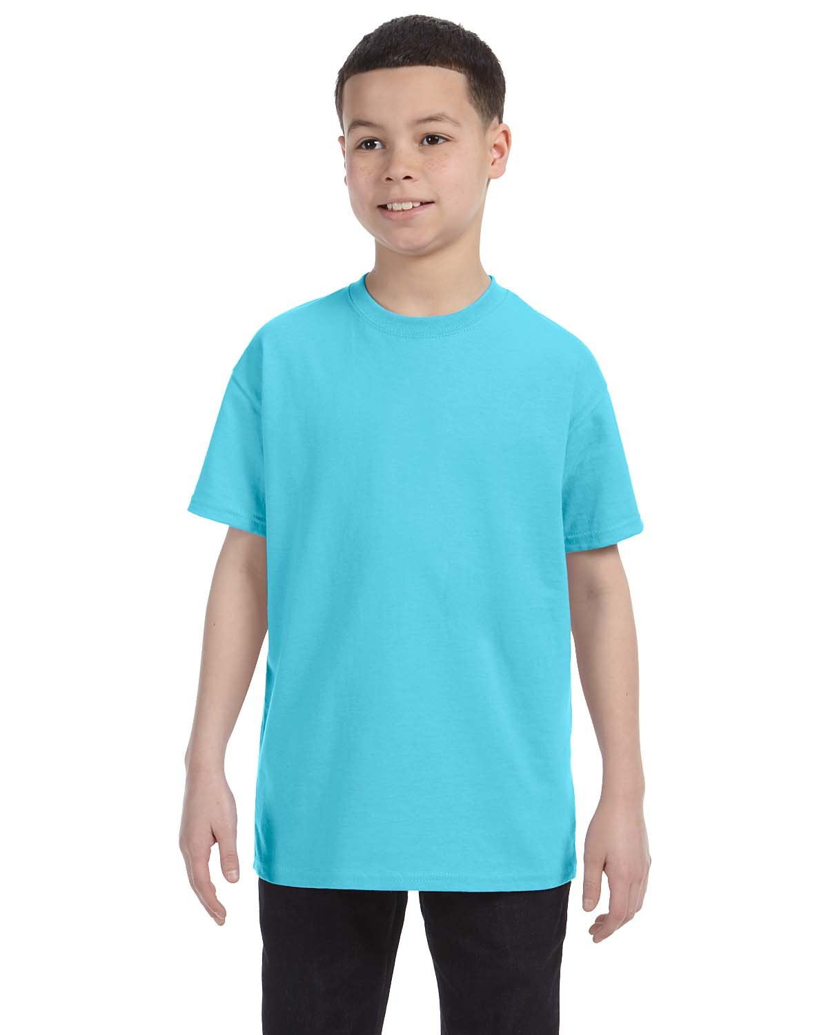 Gildan G500B Youth Solid Heavy Cotton Short Sleeve Plain Blank Casual T-Shirt - Picture 44 of 51