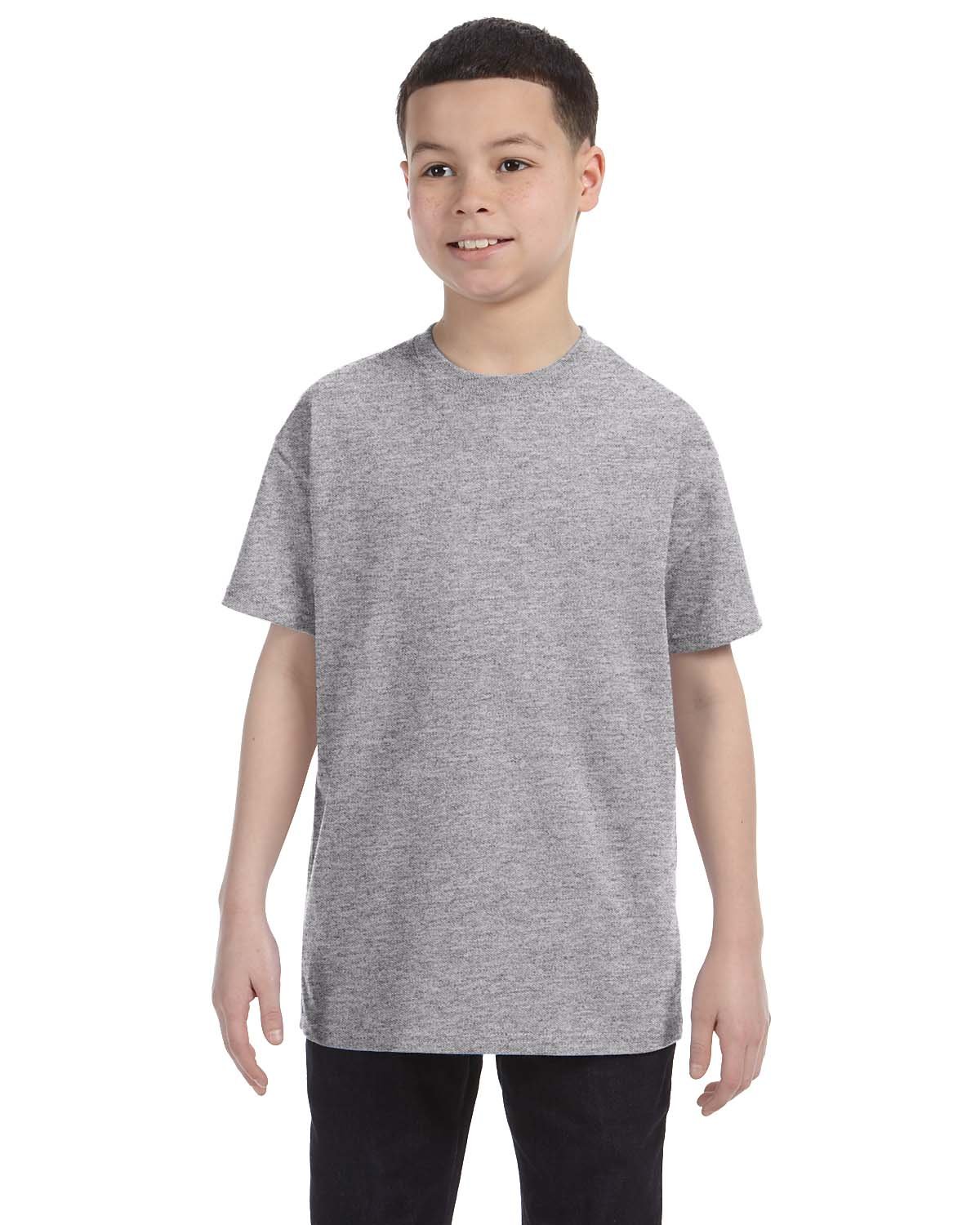 Gildan G500B Youth Solid Heavy Cotton Short Sleeve Plain Blank Casual T-Shirt - Picture 45 of 51