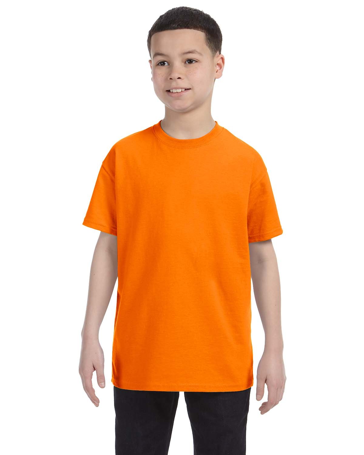 Gildan G500B Youth Solid Heavy Cotton Short Sleeve Plain Blank Casual T-Shirt - Picture 46 of 51