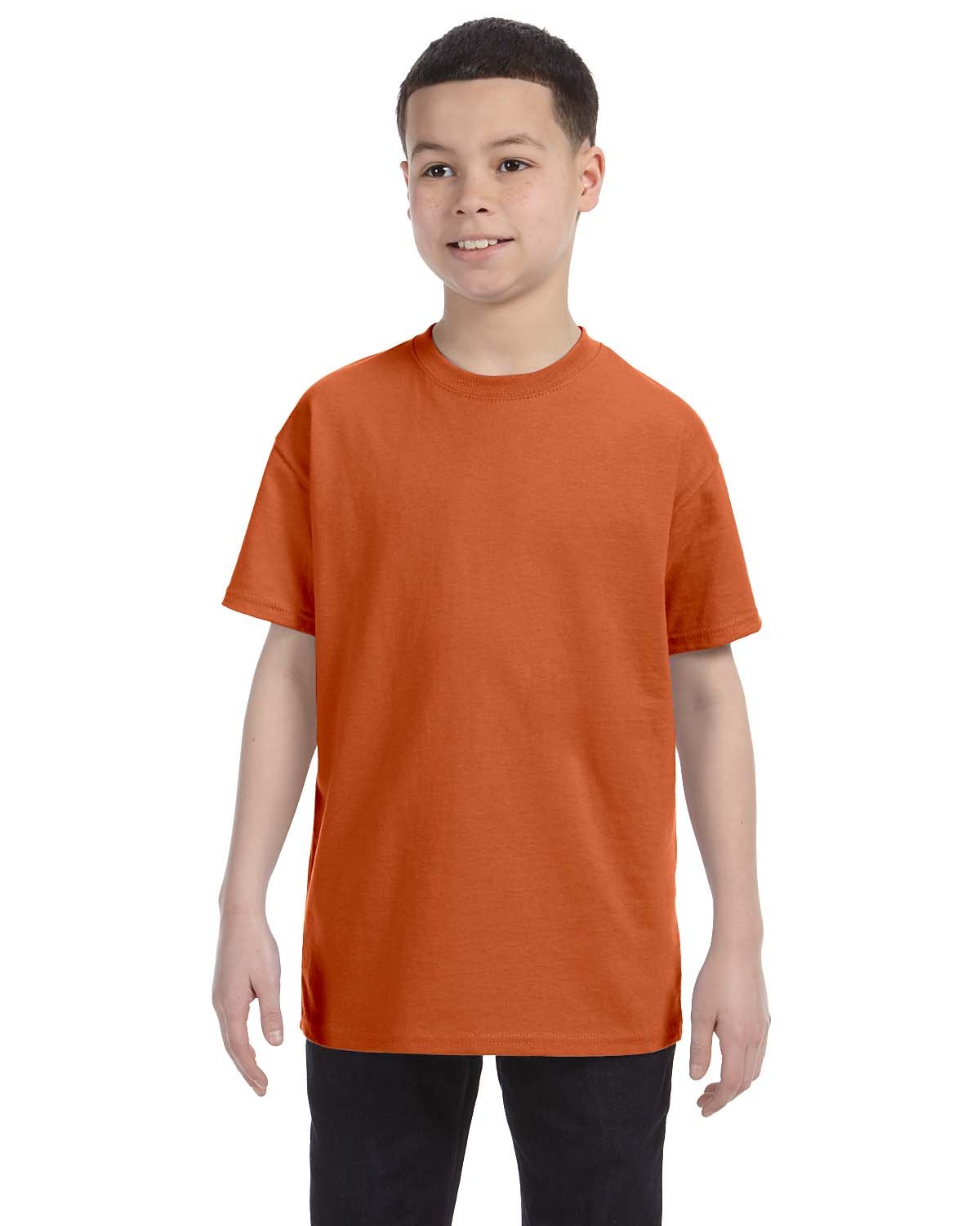 Gildan G500B Youth Solid Heavy Cotton Short Sleeve Plain Blank Casual T-Shirt - Picture 47 of 51