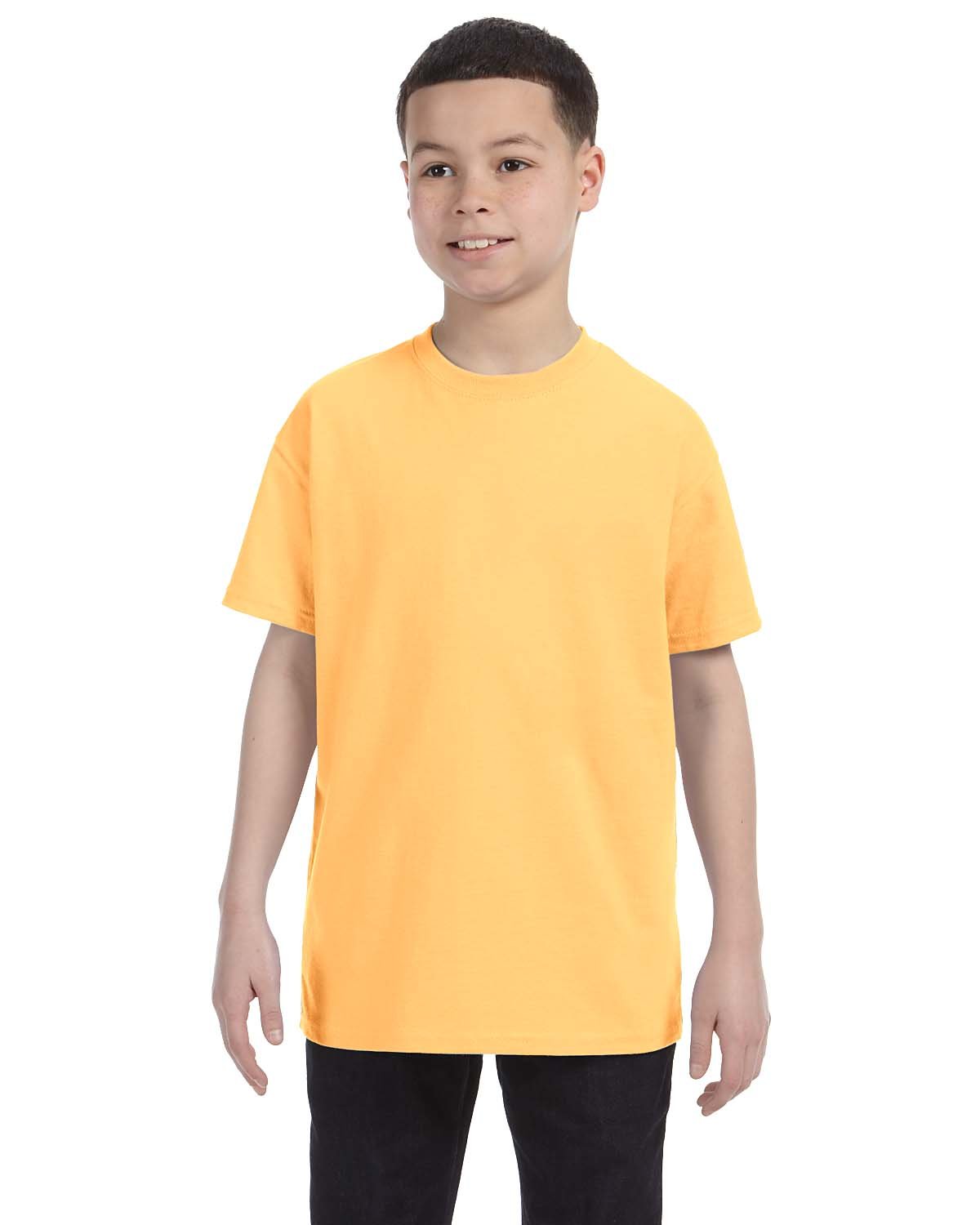Gildan G500B Youth Solid Heavy Cotton Short Sleeve Plain Blank Casual T-Shirt - Picture 51 of 51