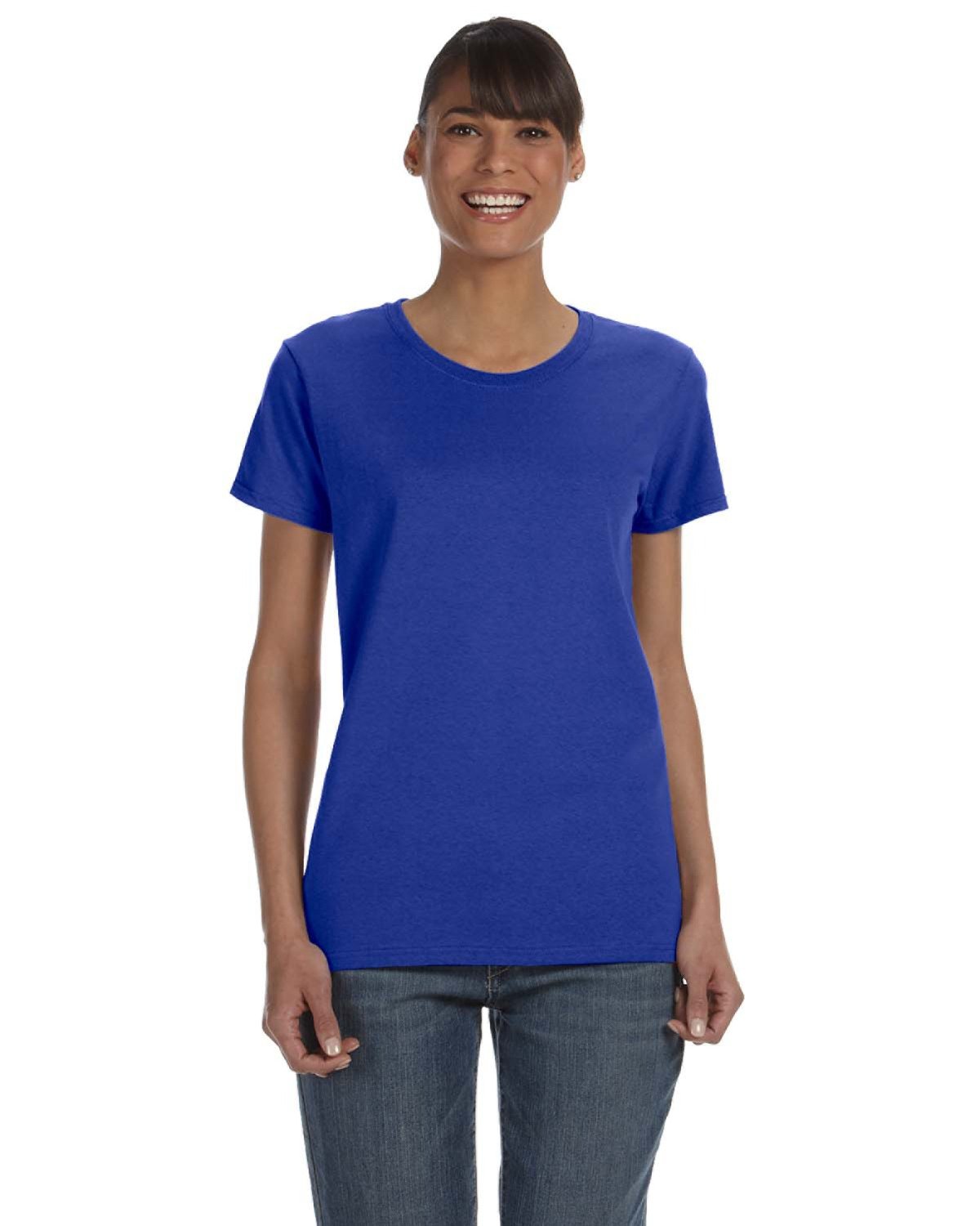 Gildan G500L Ladies Solid Heavy Cotton Short Sleeve Plain Blank Casual T-Shirt - Picture 7 of 33