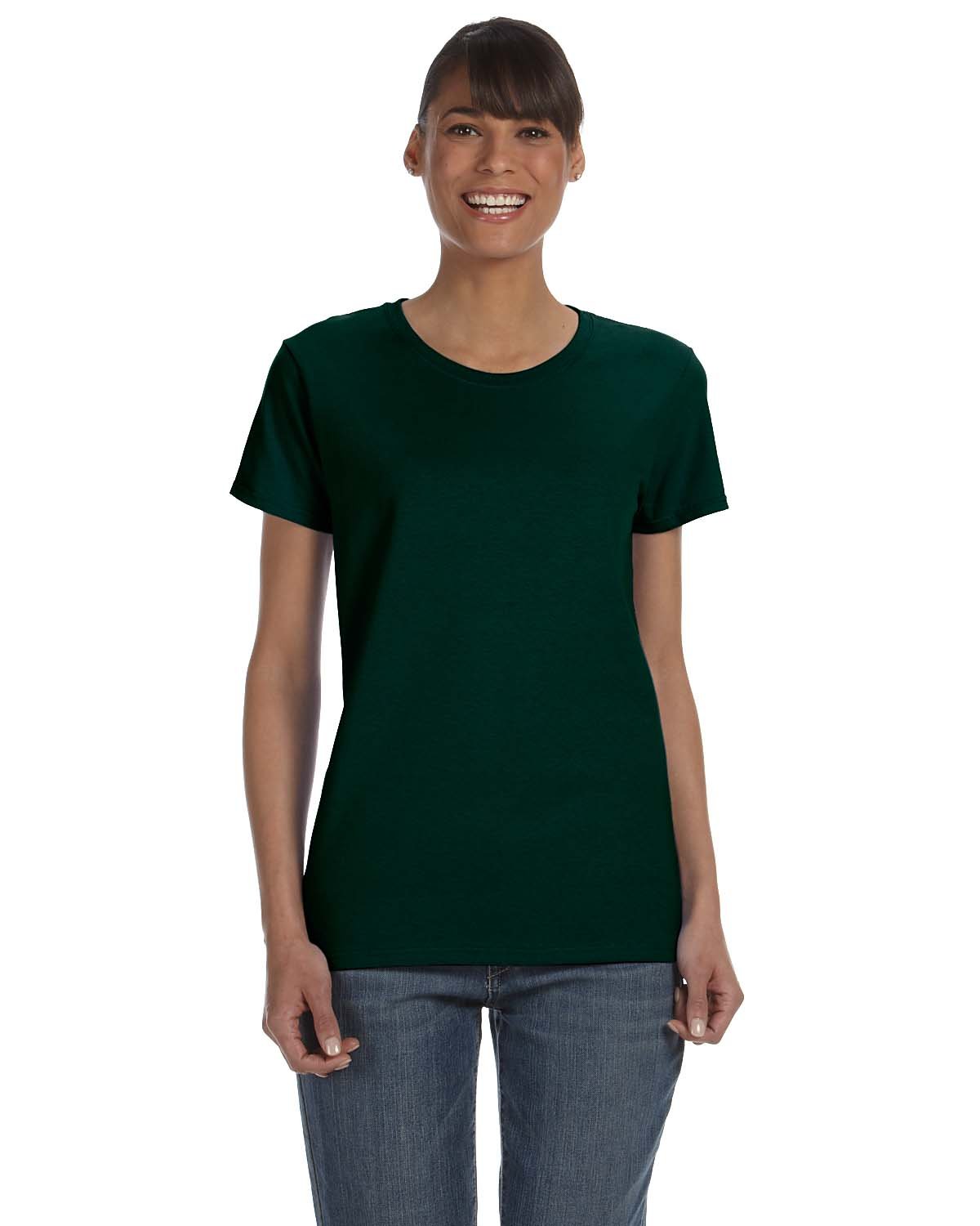 Gildan G500L Ladies Solid Heavy Cotton Short Sleeve Plain Blank Casual T-Shirt - Picture 11 of 33