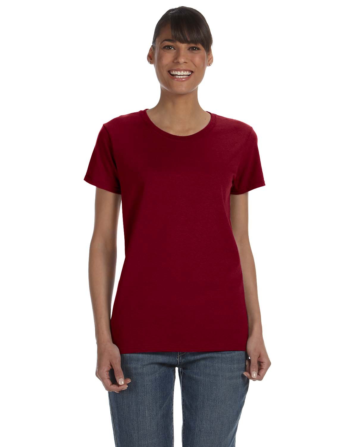 Gildan G500L Ladies Solid Heavy Cotton Short Sleeve Plain Blank Casual T-Shirt - Picture 12 of 33