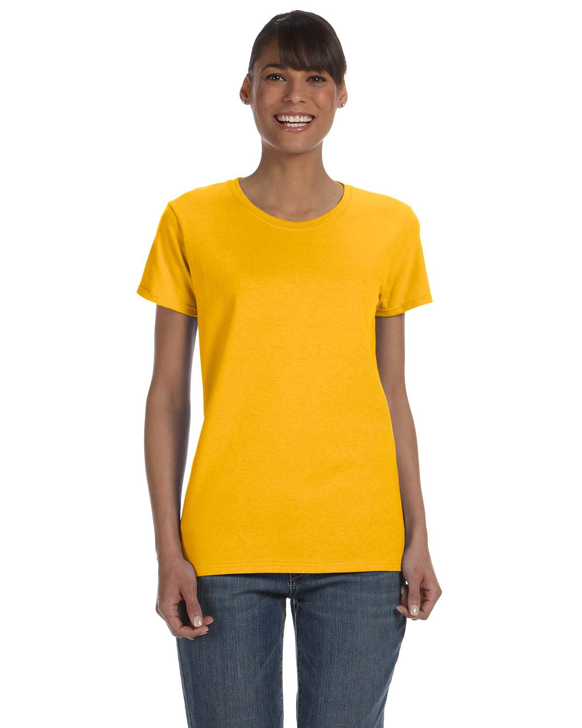 Gildan G500L Ladies Solid Heavy Cotton Short Sleeve Plain Blank Casual T-Shirt - Picture 13 of 33